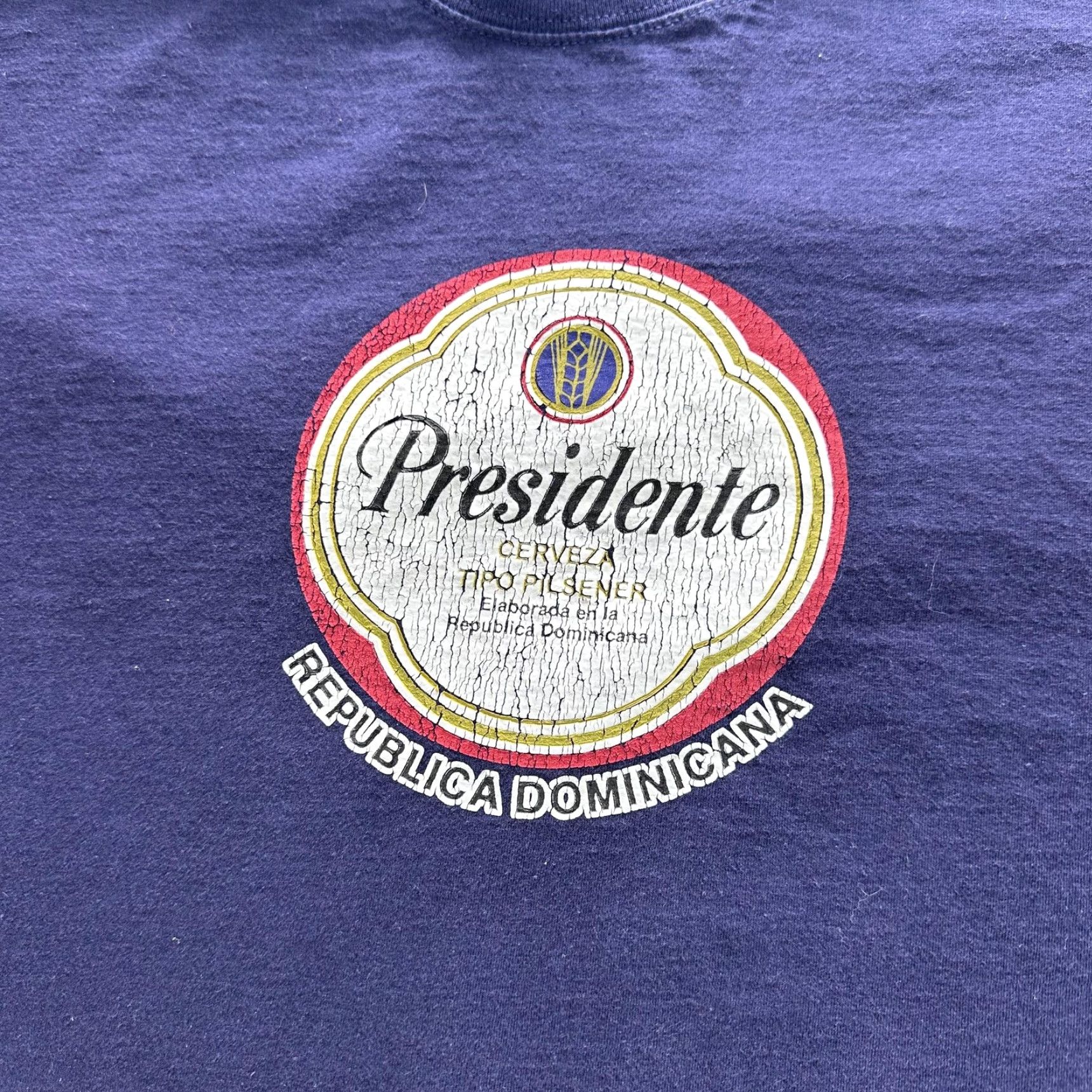 Vintage Presidente Beer Shirt Mens 2XL Blue Aremar Dominican Republic Graphic Tee Size US XXL / EU 58 / 5 - 2 Thumbnail