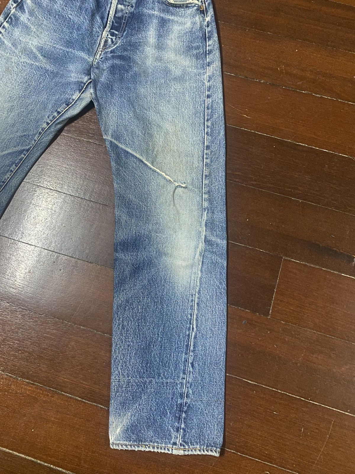 Pherrow's Pherrow’s Stormy Blue lot 404 Flared Denim Jeans distressed Size US 30 / EU 46 - 4 Thumbnail