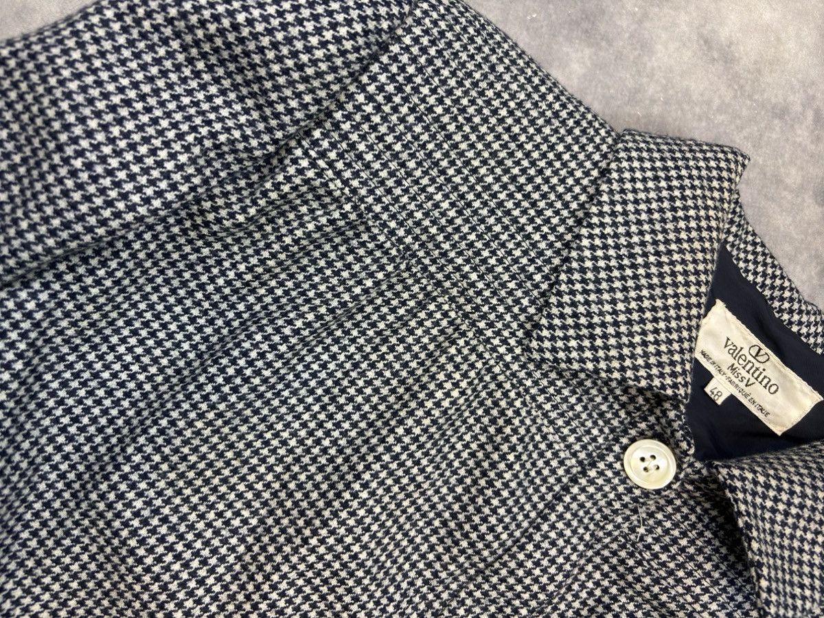 RED Valentino × Valentino Valentino Coat Black and White checker 80s Vintage Italy Size XL / US 12-14 / IT 48-50 - 5 Thumbnail