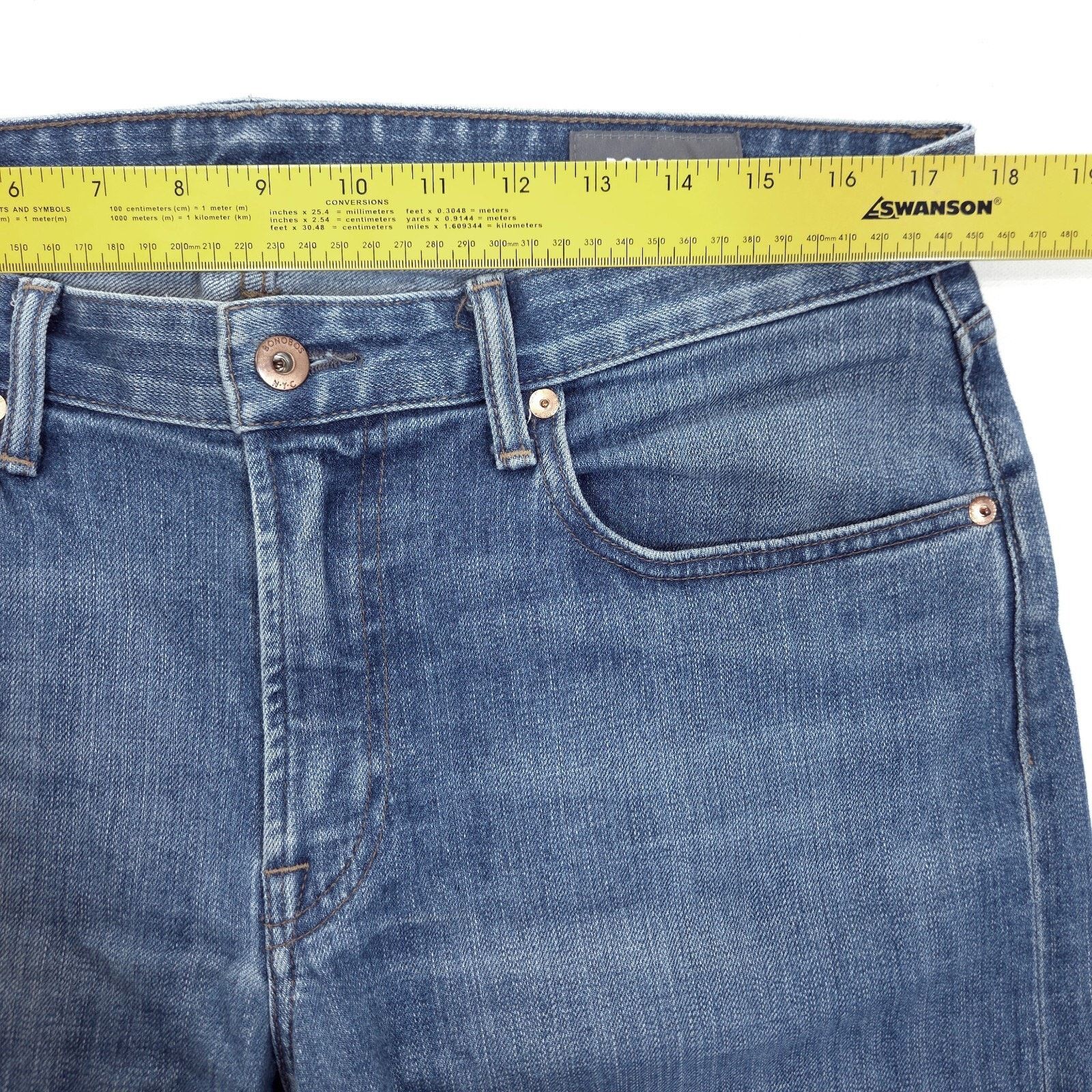 Bonobos Bonobos Selvedge Jeans Mens 35x35 Slim Fit Stretch Blue USA Size US 35 - 5 Thumbnail