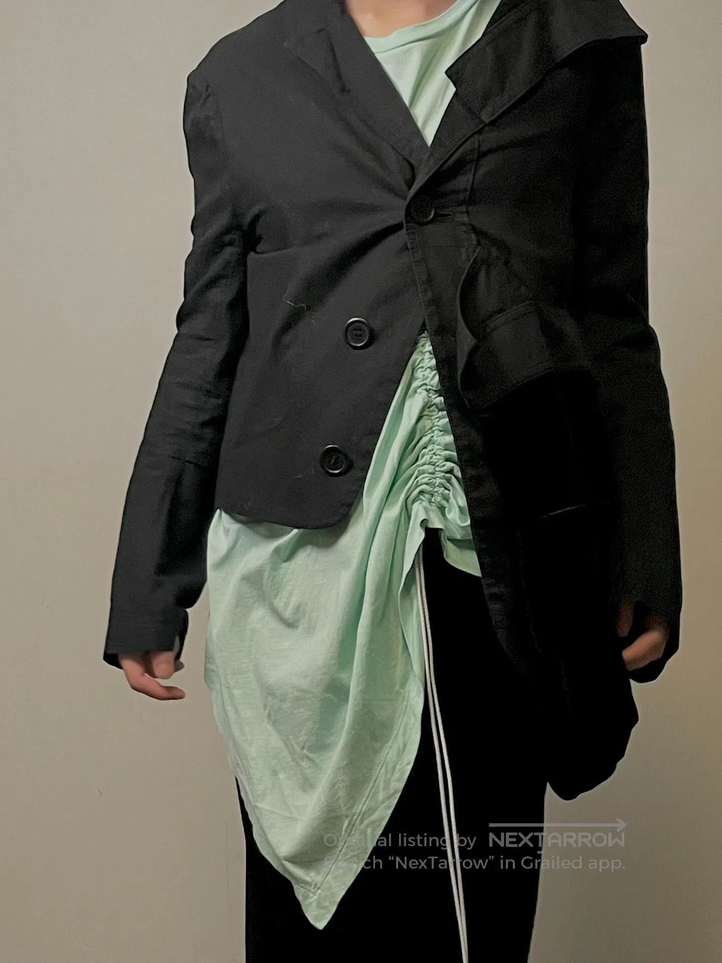 Maison Margiela asymmetrical short sleeve mint green top. Size S / US 4 / IT 40 - 2 Thumbnail