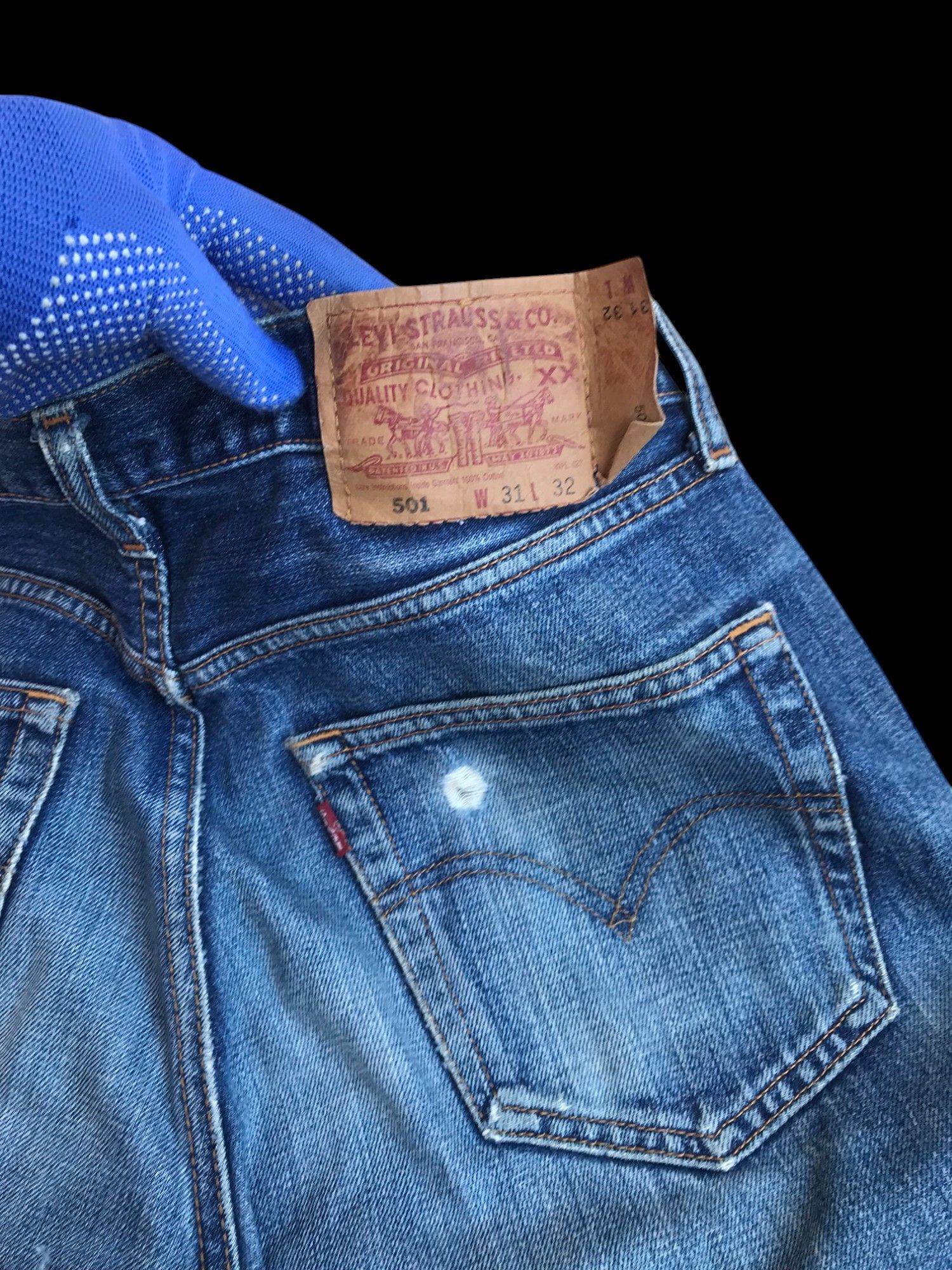 Levi's Vintage Levis 501 distressed ripped bluewash japan W30x28.5 Size US 30 / EU 46 - 14 Thumbnail