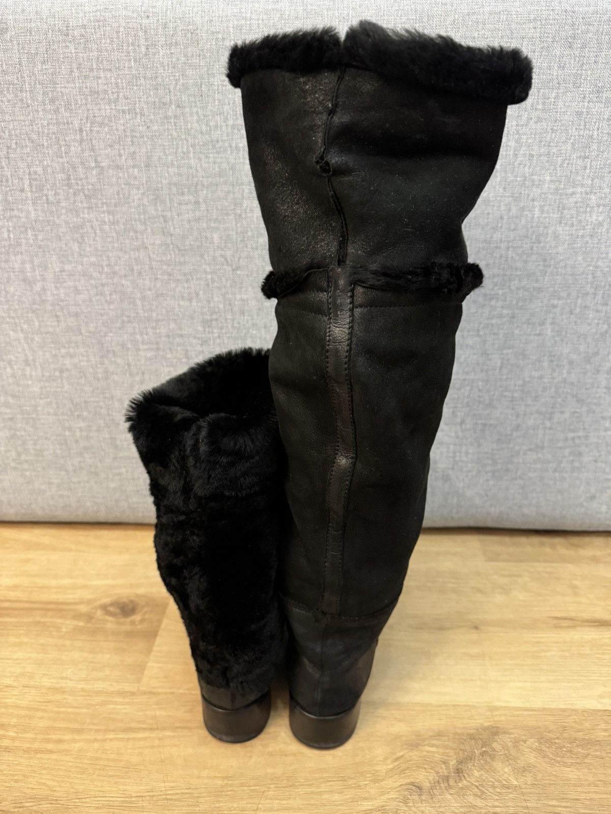Jil Sander Jil Sander Leather Fur High Boots Rare size 37 Size US 7 / IT 37 - 9 Thumbnail