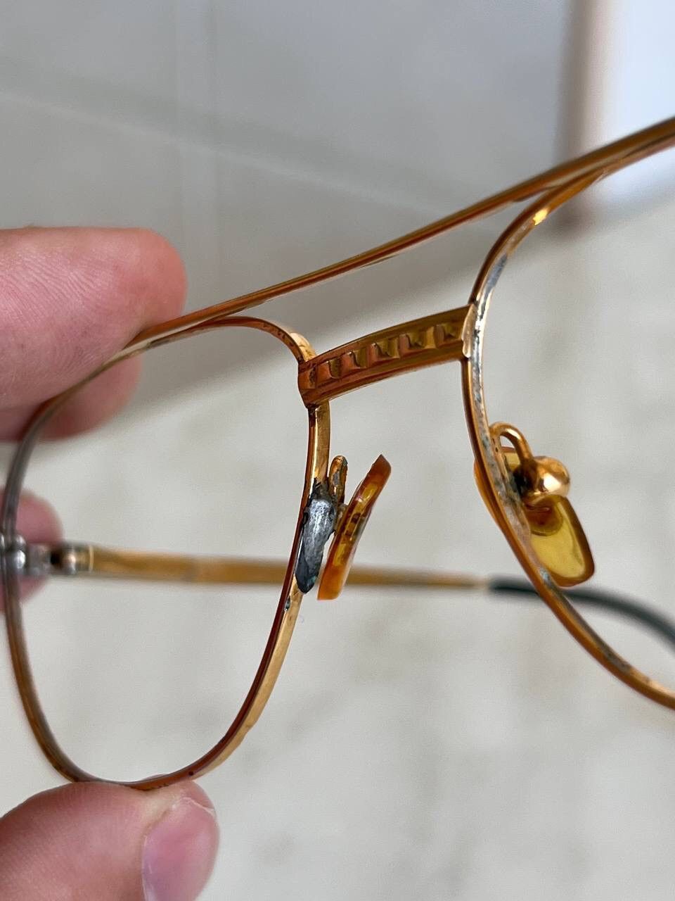 Tiffany & Co. Tiffany T396 Gold Plated frame 90s vintage USED ONLY FRAME Size ONE SIZE - 25 Thumbnail