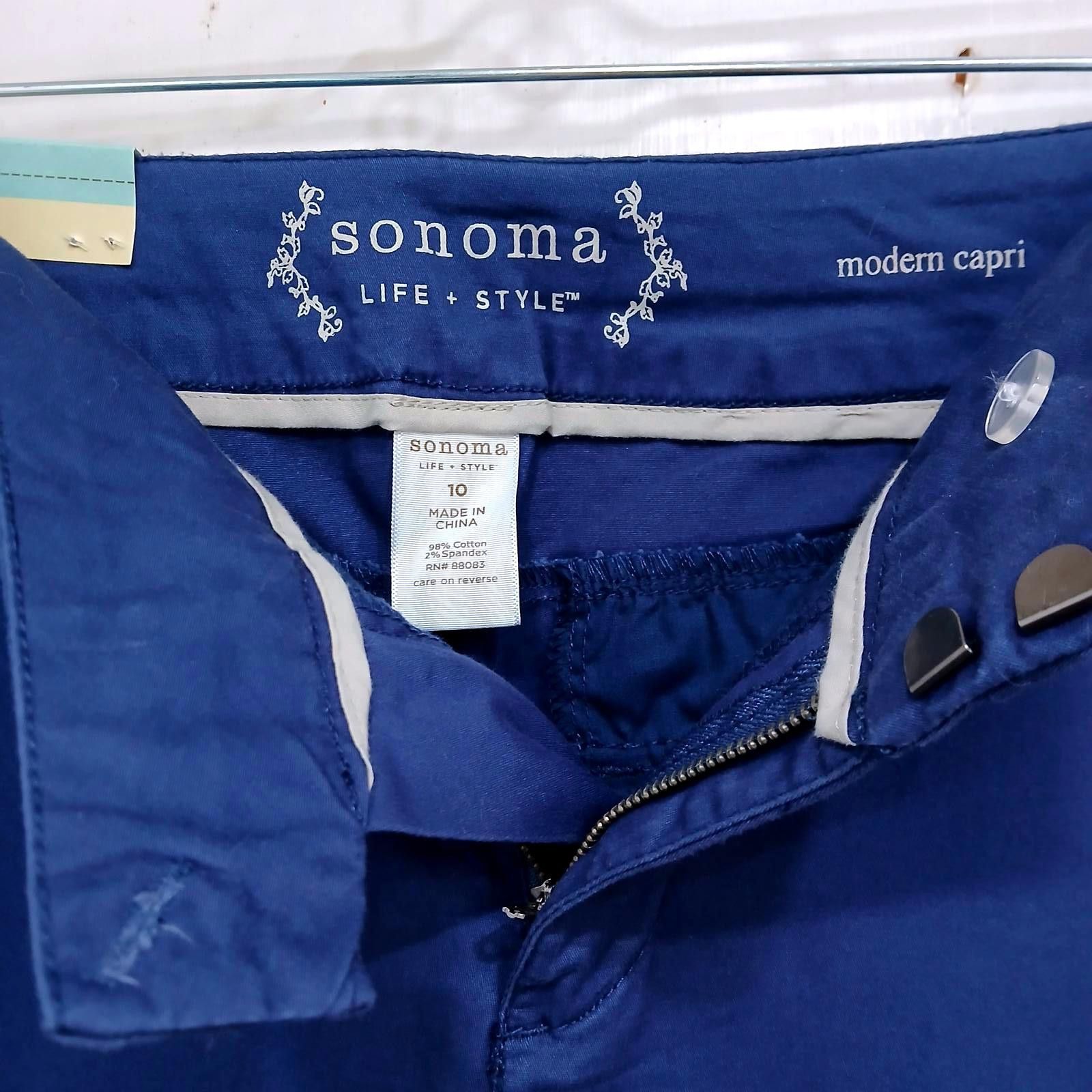 Sonoma Sonoma Life + Style Modern Capri Pants Size 10 Periwinkle Size 32" / US 10 / IT 46 - 4 Thumbnail