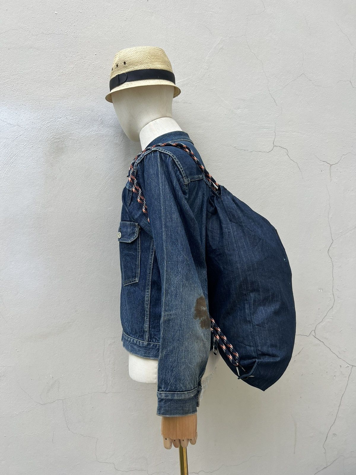 Designer Bellwoodmade Japan HBT Denim Rucksack Bag Size ONE SIZE - 2 Thumbnail