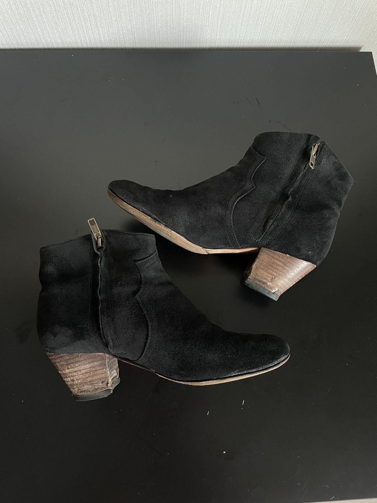 Designer × Isabel Marant × Vintage Vintage Isabel Marant Suede Western Boots/Heels Zip Size US 7 / IT 37 - 8 Thumbnail