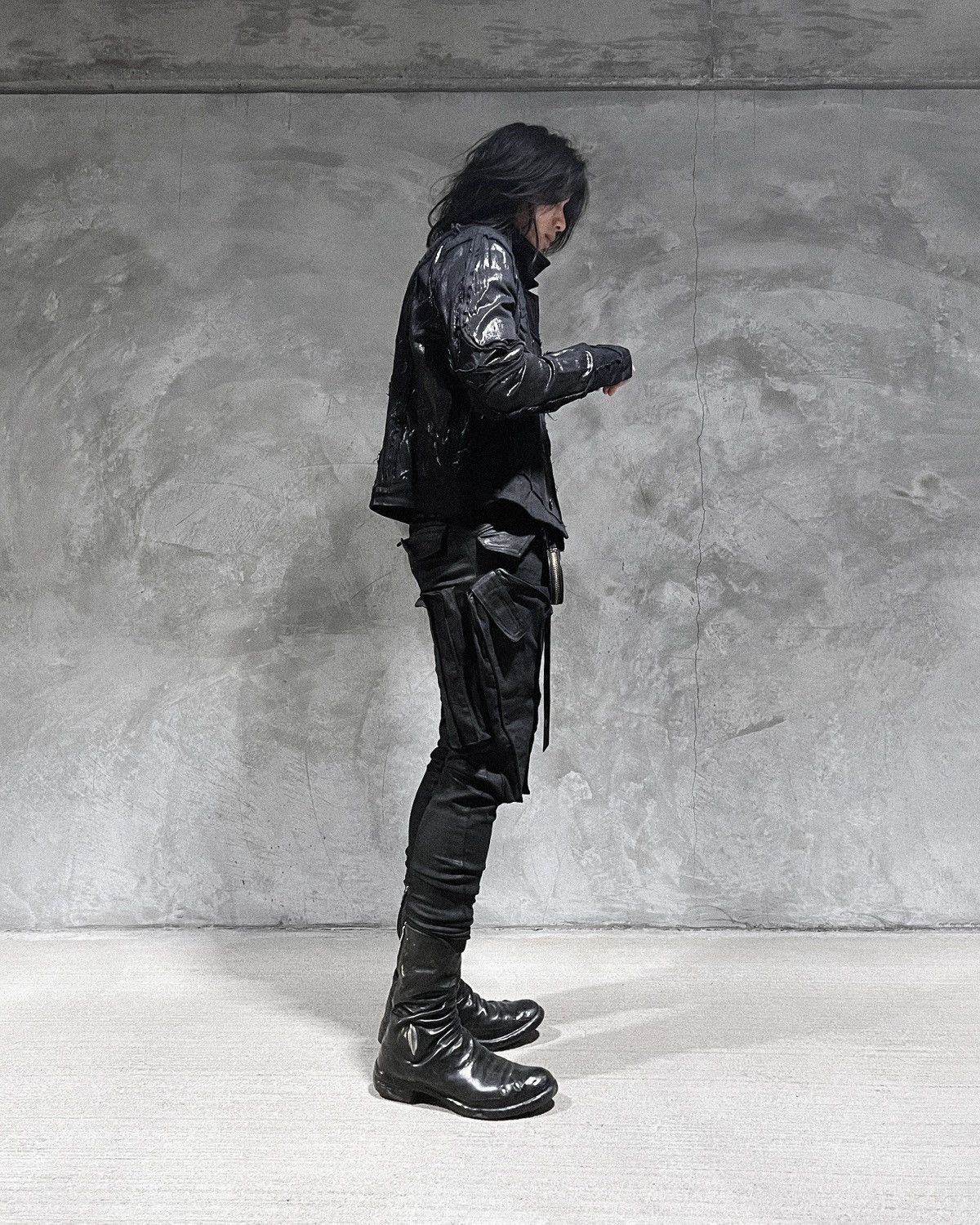 Julius Waxed Distressed Denim Jacket 817BLM2