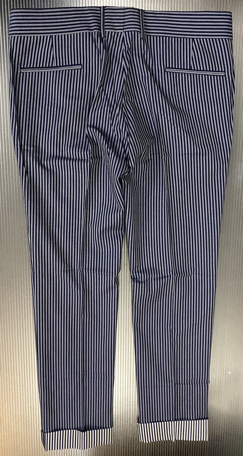 Gucci Gucci 🇮🇹 Blue Chevron Vertigo Striped Pants 52 NW Size US 36 / EU 52 - 4 Thumbnail