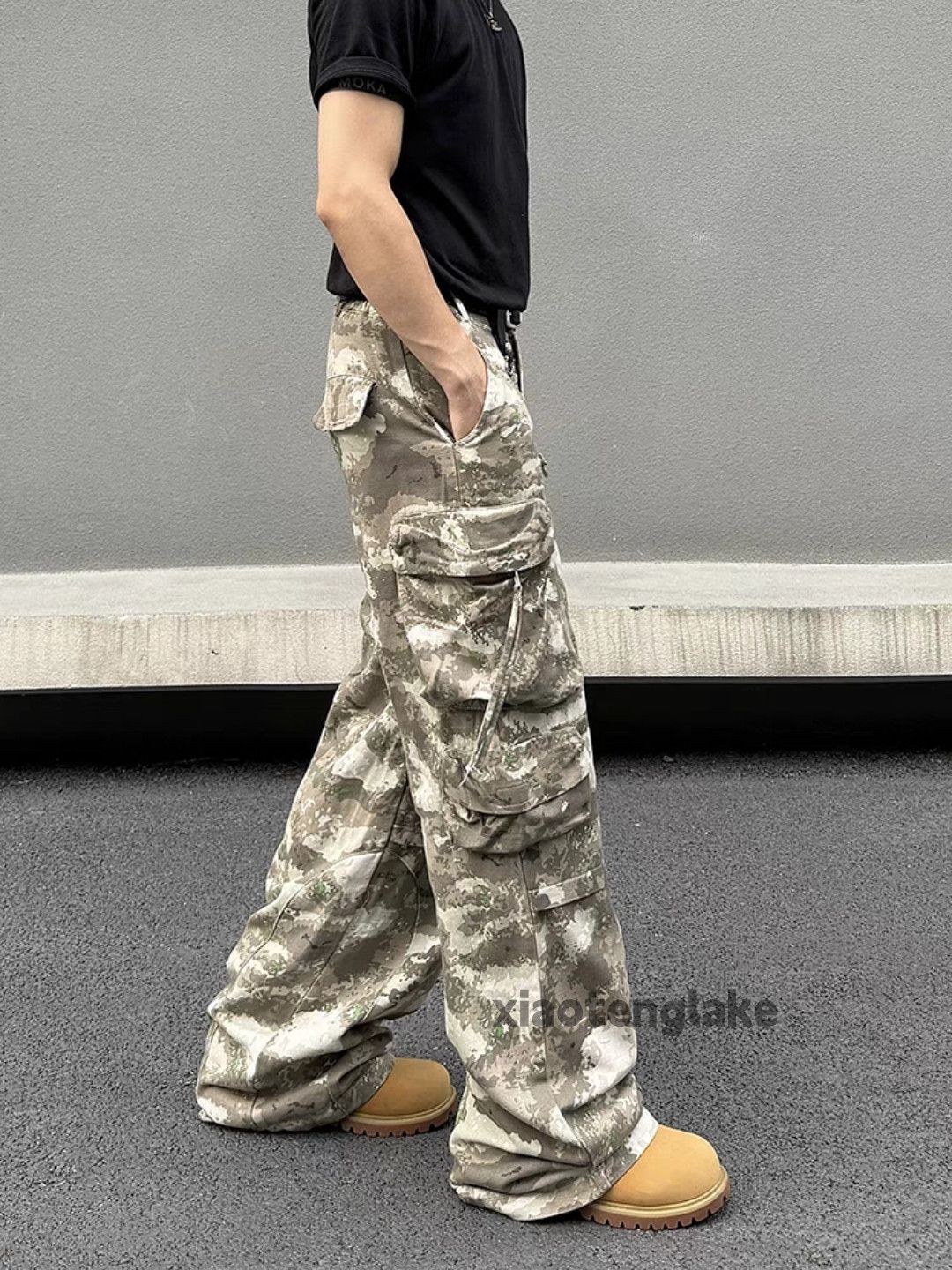 Designer × Japanese Brand × Vintage washed faded loose baggy camo military cargo pants Size US 30 / EU 46 - 3 Thumbnail