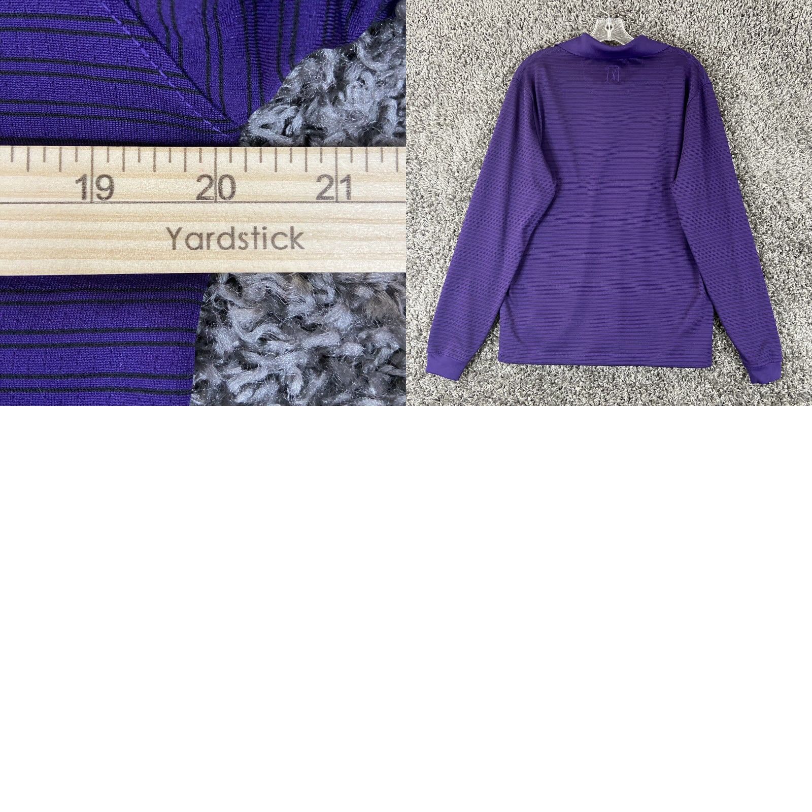 PGA Tour PGA TOUR VINTAGE Purple Polo Shirt Long Sleeve Men’s Small Size US S / EU 44-46 / 1 - 8 Thumbnail