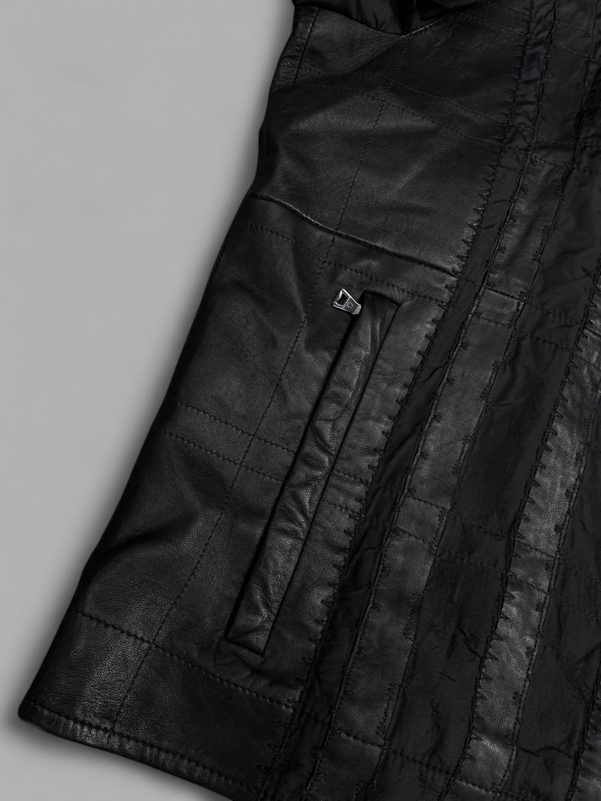 Handmade 🔥Rare KAPRAUN Hand Made Leather Nylon Jacket Y2K Size US L / EU 52-54 / 3 - 15 Thumbnail