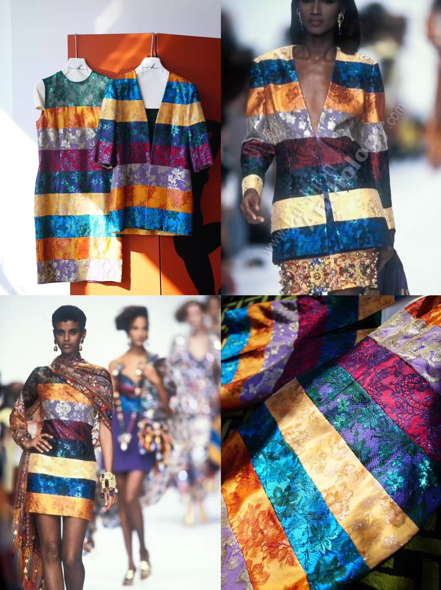 Christian Dior Monsieur Christian Dior 1991 Ss by Ferre Green Lace Dress & Jacket Size M / US 6-8 / IT 42-44 - 2 Thumbnail