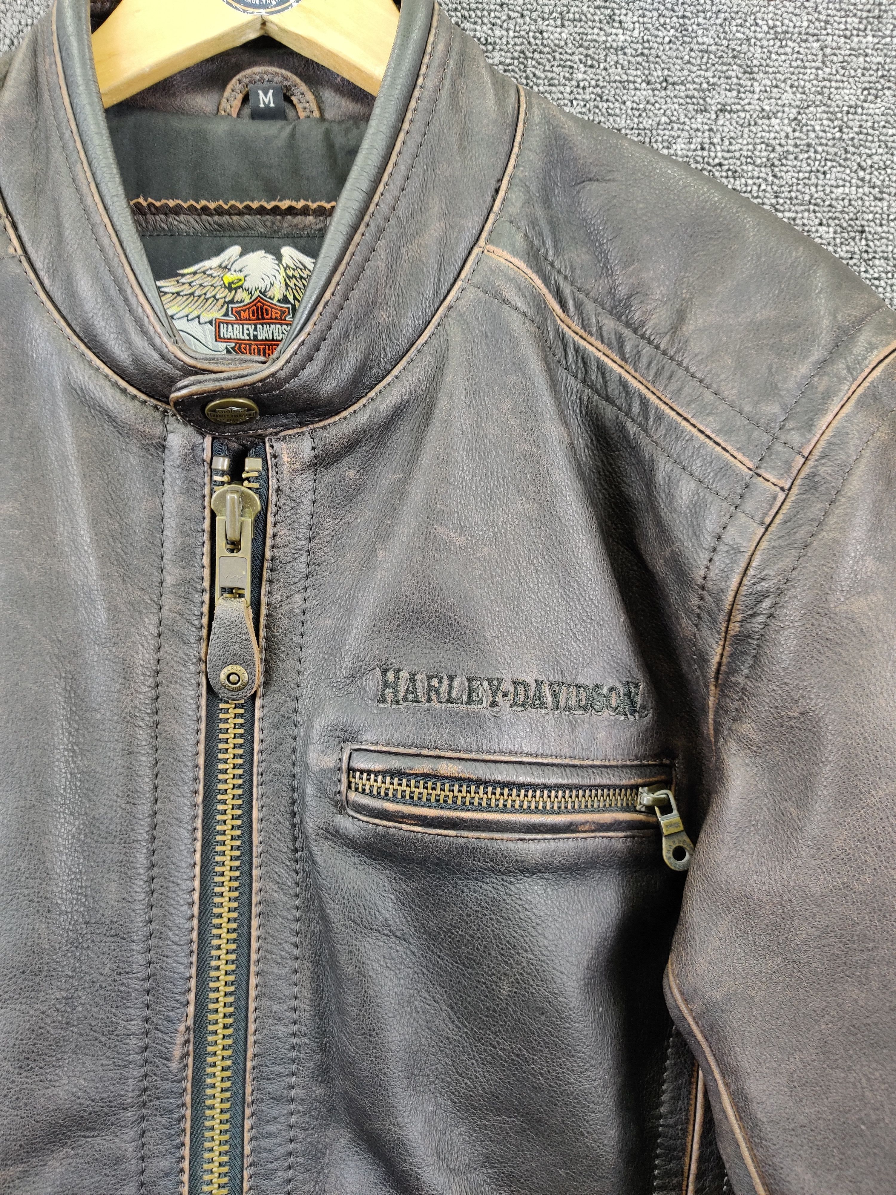 Harley Davidson Nice❗Vintage Harley Davidson Motorcycle Leather Jacket Size US M / EU 48-50 / 2 - 8 Thumbnail