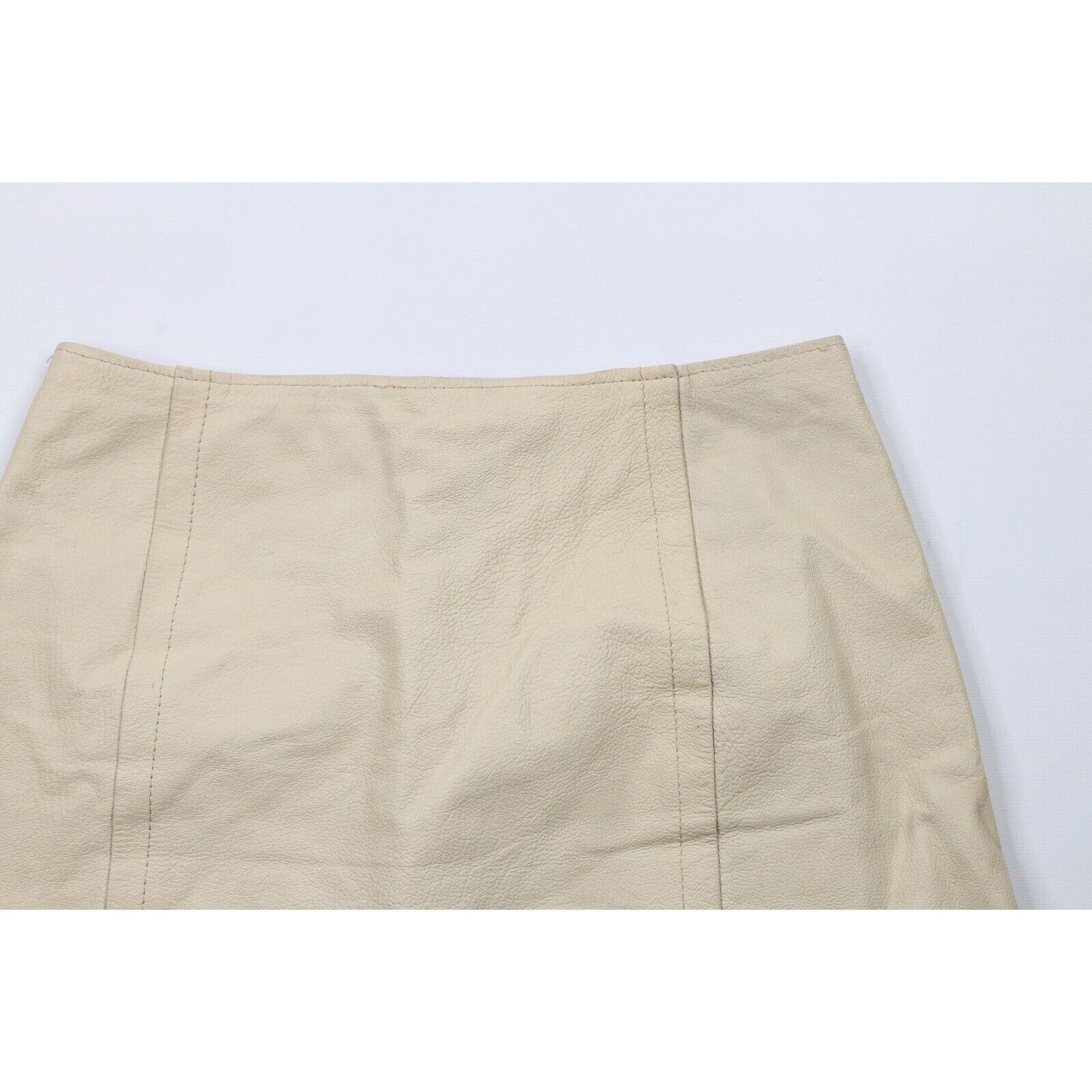 Vintage Vintage 70s Streetwear Distressed Leather Skirt Size 26" / US 2 / IT 38 - 2 Thumbnail