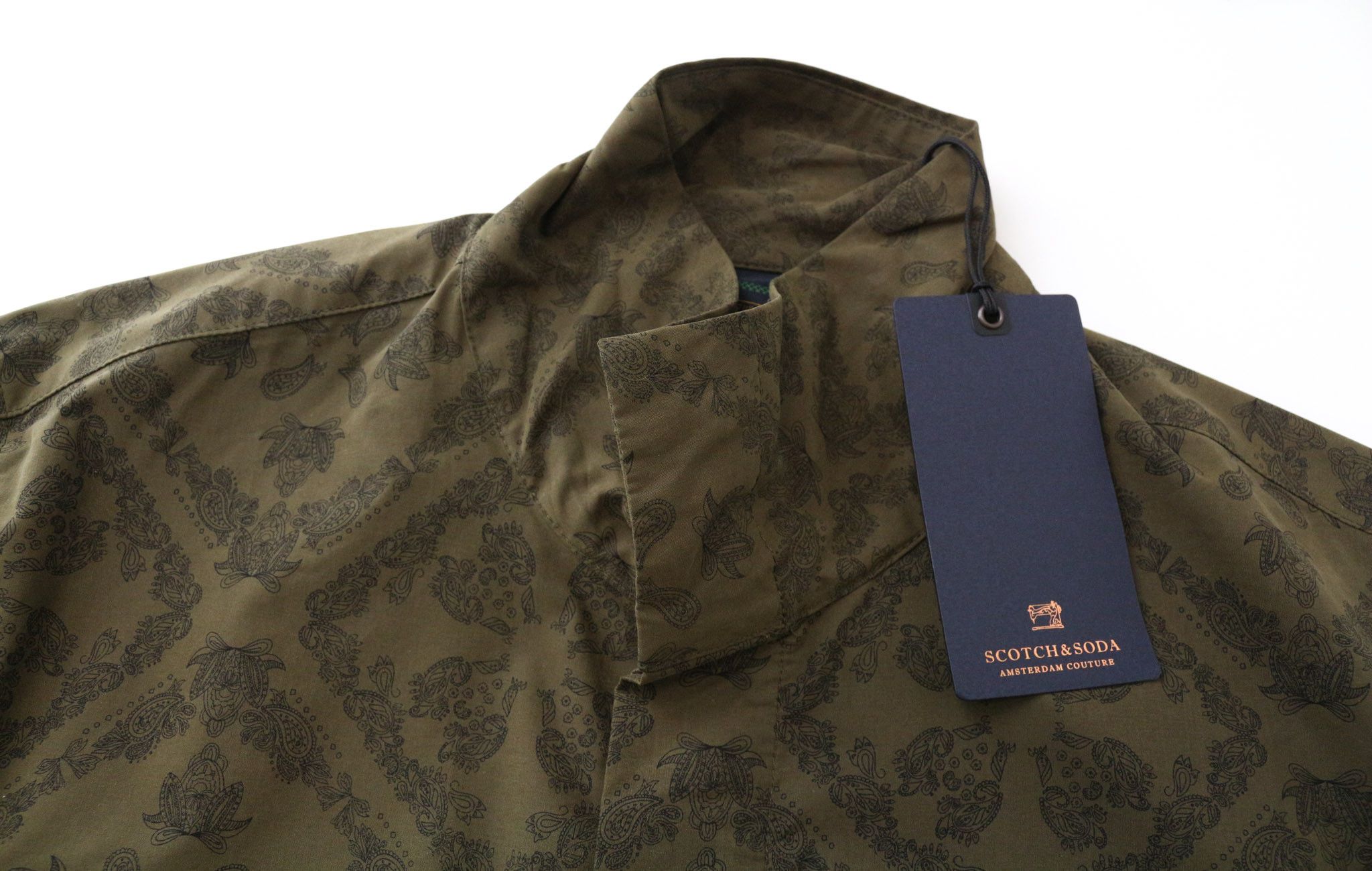 Scotch & Soda AMS COUTURE S Green Pattern Cotton Jacket 74934 Size US S / EU 44-46 / 1 - 3 Thumbnail