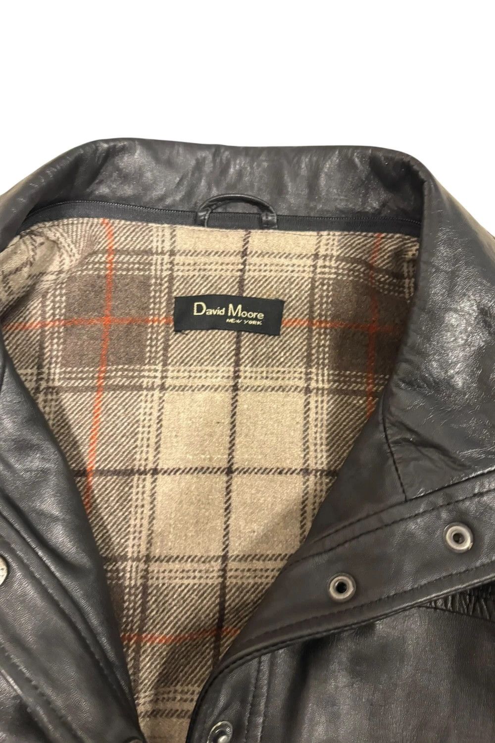 Other David Moore black leather jacket w belt and wool lining Size US M / EU 48-50 / 2 - 4 Thumbnail