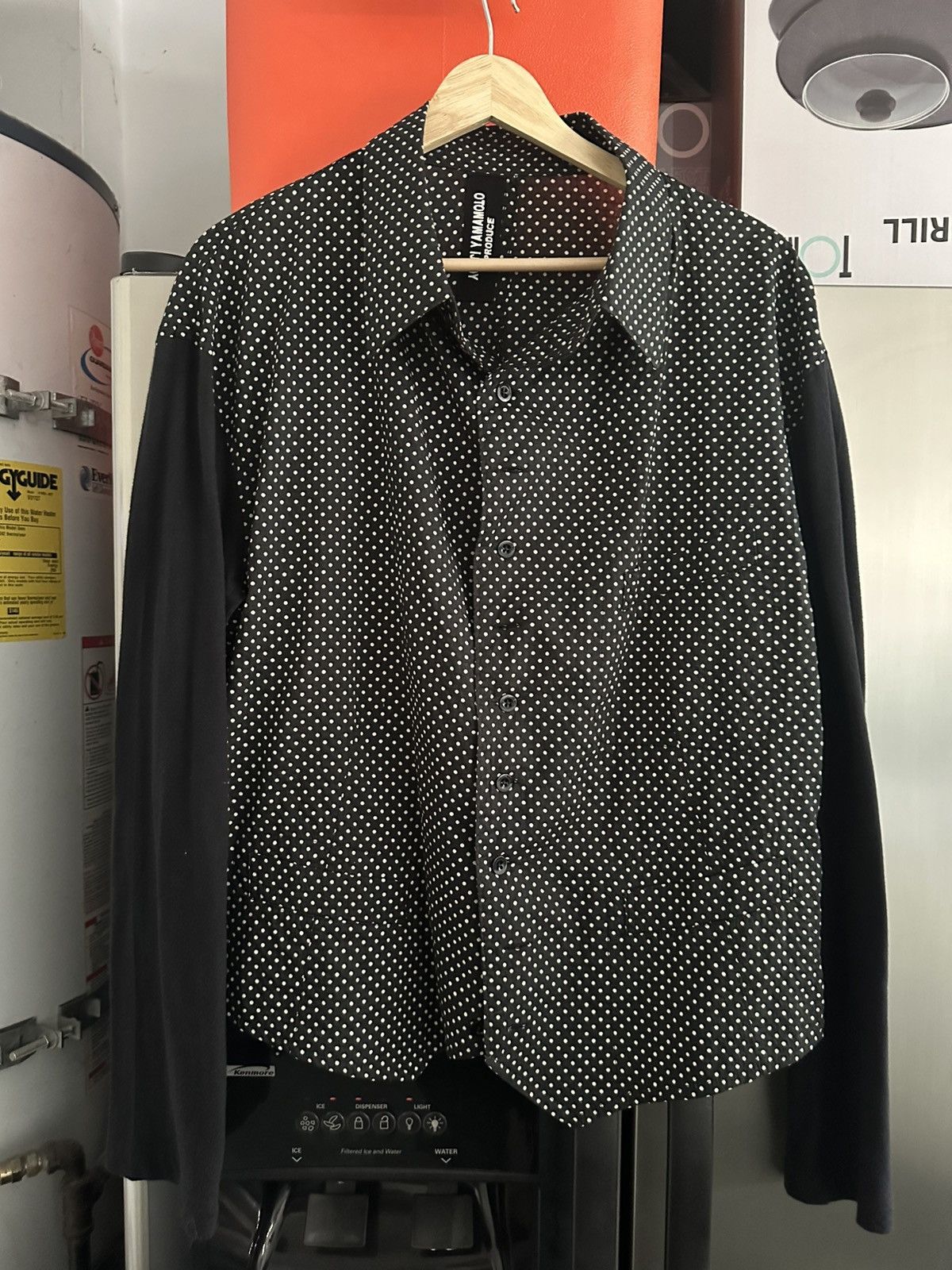 Yohji Yamamoto Polka Dot Split Shirt