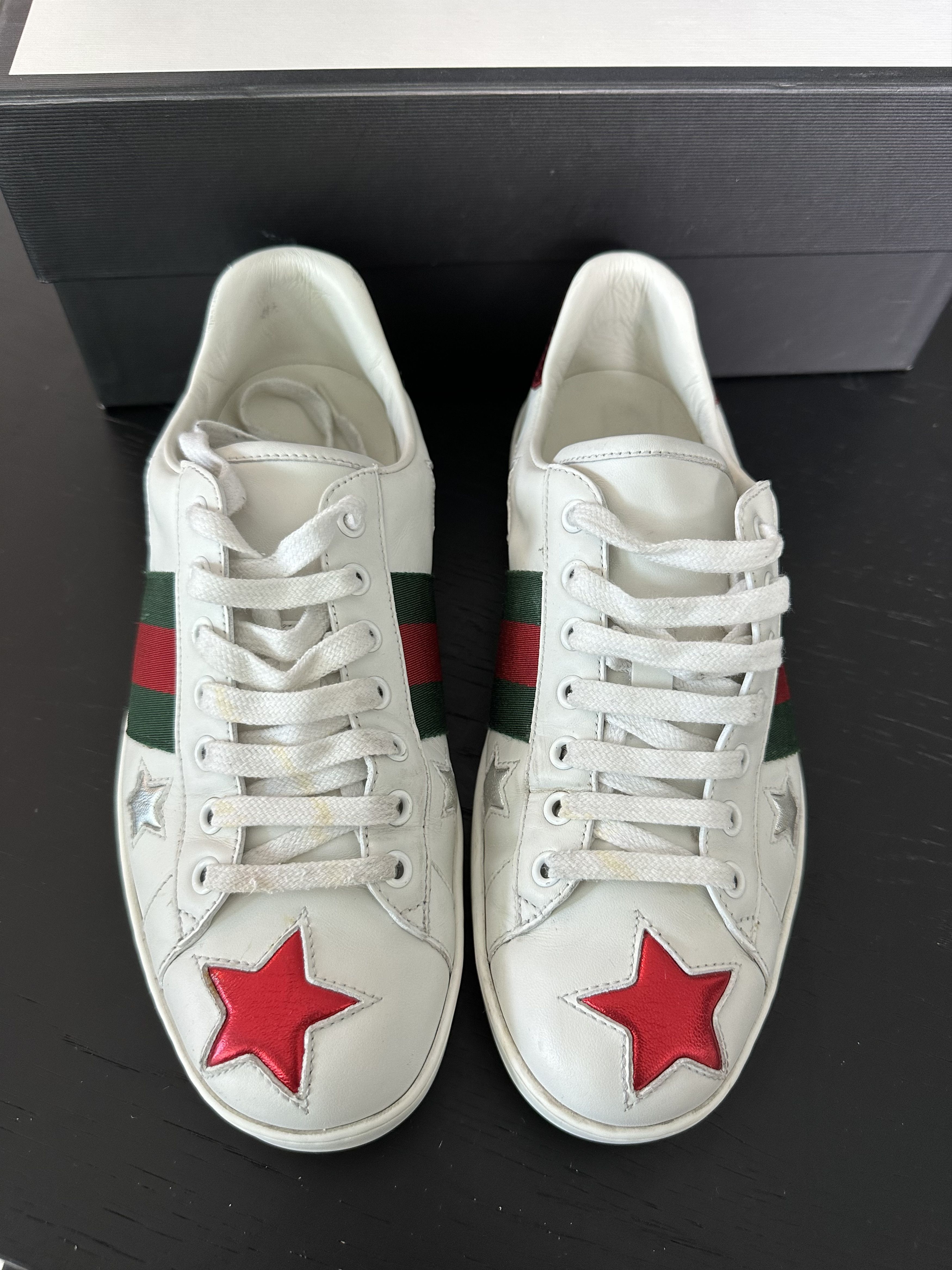 Gucci Ace Embroidered Leather Sneaker Size US 7.5 / EU 40-41 - 3 Thumbnail