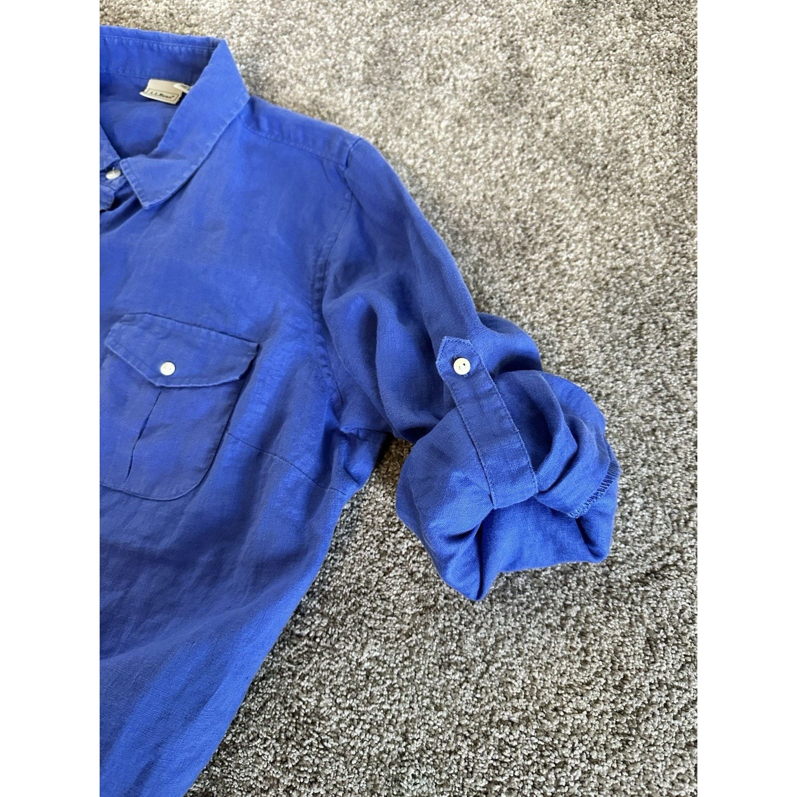 L.L. Bean L.L. Bean 100% Linen Button Up Shirt Women’s Size L Size L / US 10 / IT 46 - 8 Thumbnail