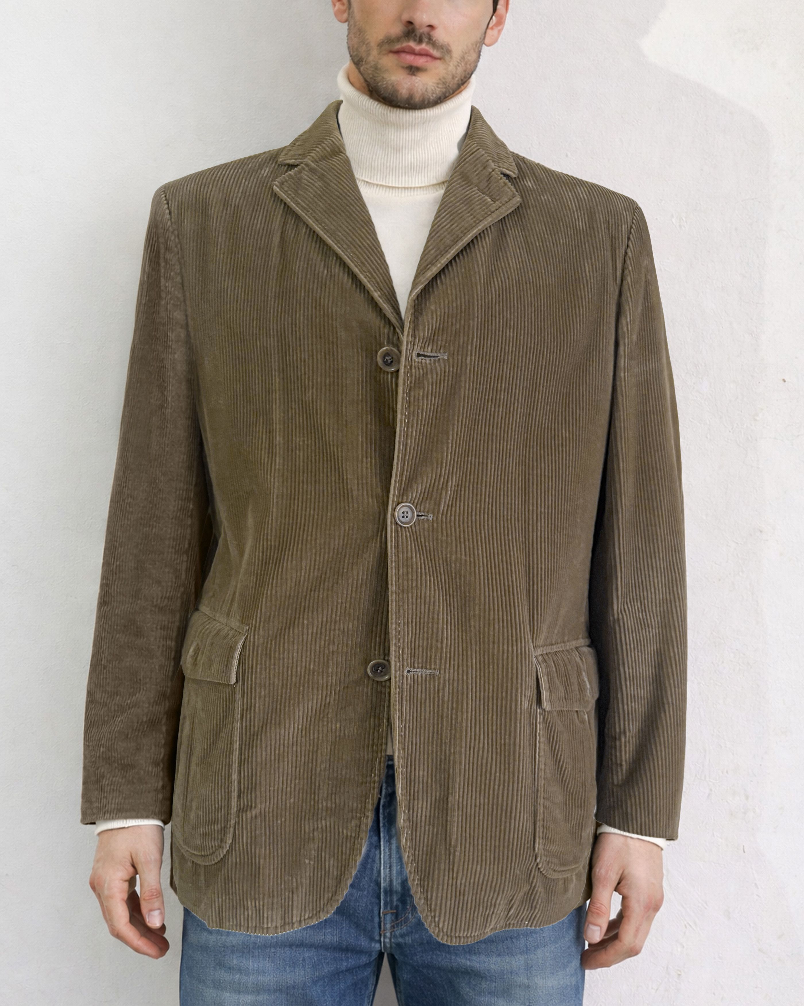 Ermenegildo Zegna Sartorial blazer ribbed velvet Size 42R - 3 Thumbnail