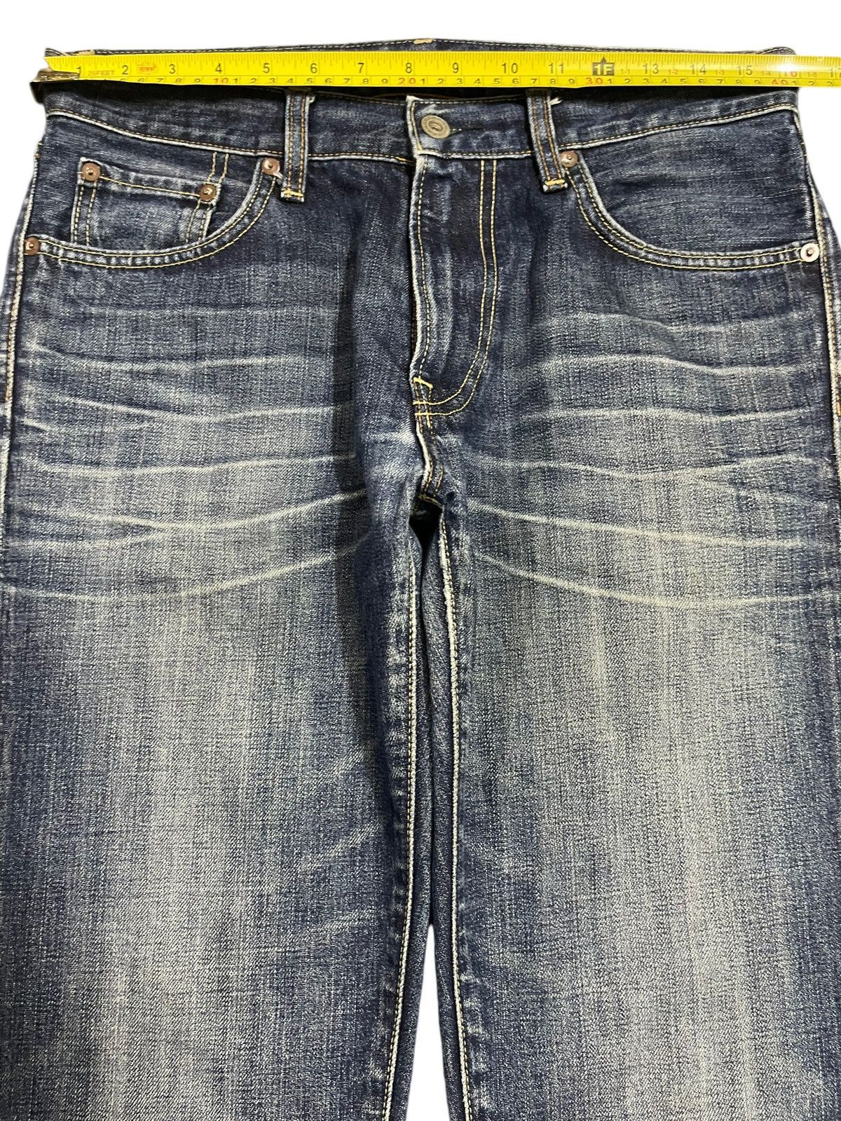 Uniqlo Vintage Japanese Uniqlo Blue Bleached Style Loose Jeans Size US 32 / EU 48 - 11 Thumbnail