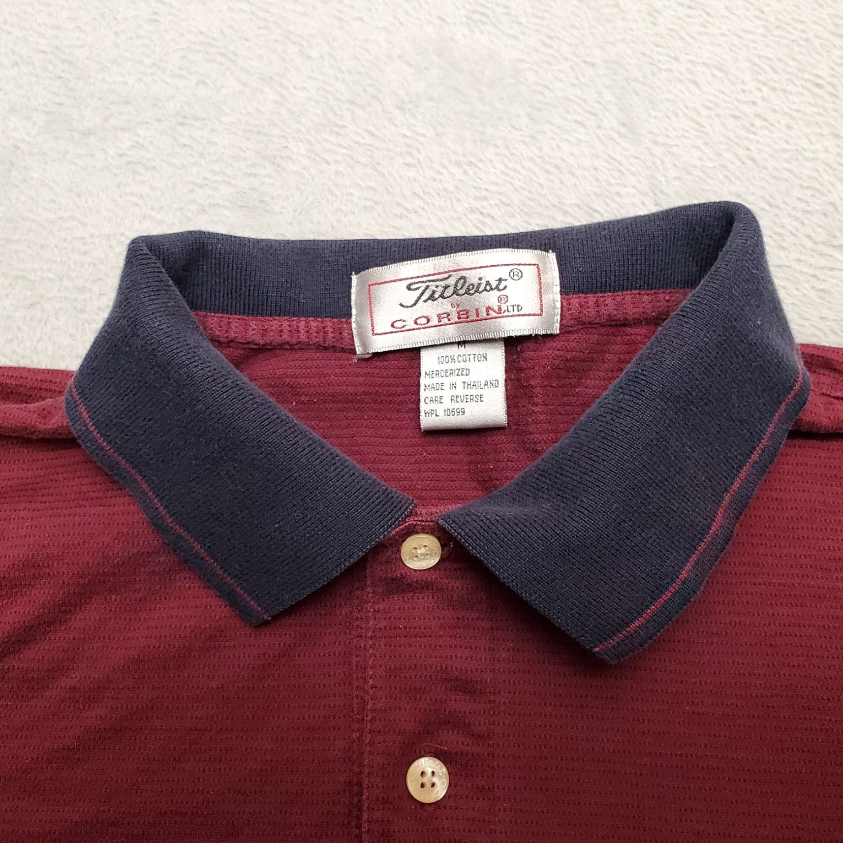 Titleist Titleist Shirt Mens M Red Blue Striped 100% Mercerized Cotton Golf Polo Size US M / EU 48-50 / 2 - 4 Thumbnail