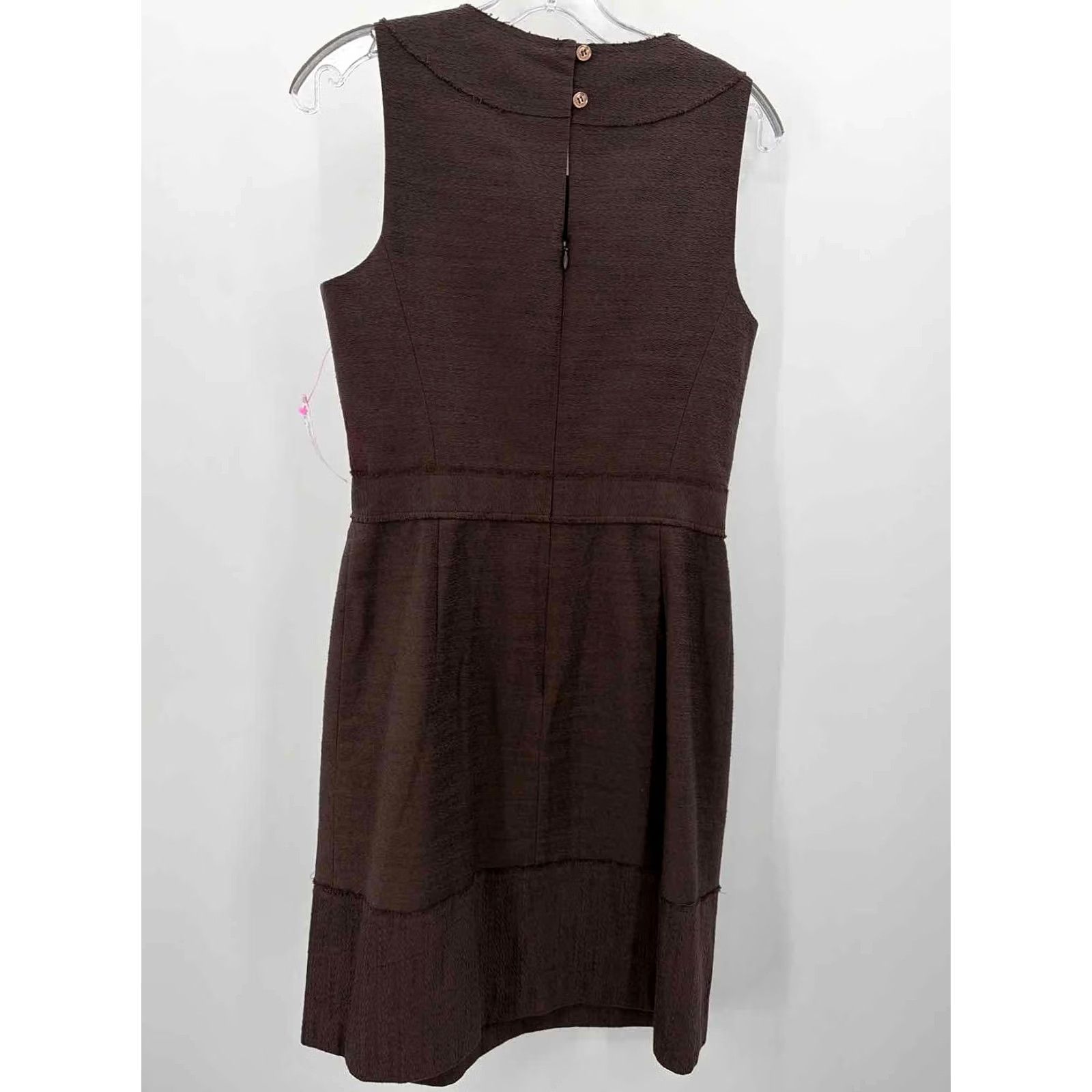 MILLY Milly Brown Knee Length Sleeveless Dress Size 8 Pre-Owned Size M / US 6-8 / IT 42-44 - 3 Thumbnail