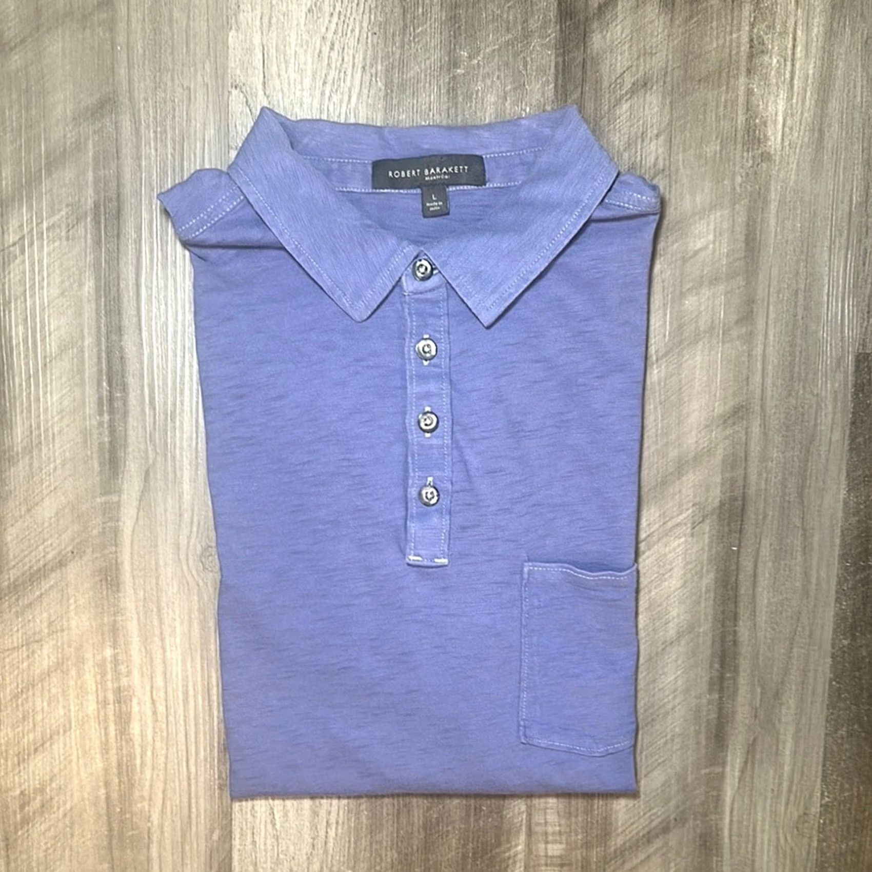 Vintage Robert Barakett Georgia Jersey Pocket Polo L Men Purple Shirt Size US L / EU 52-54 / 3 - 2 Thumbnail