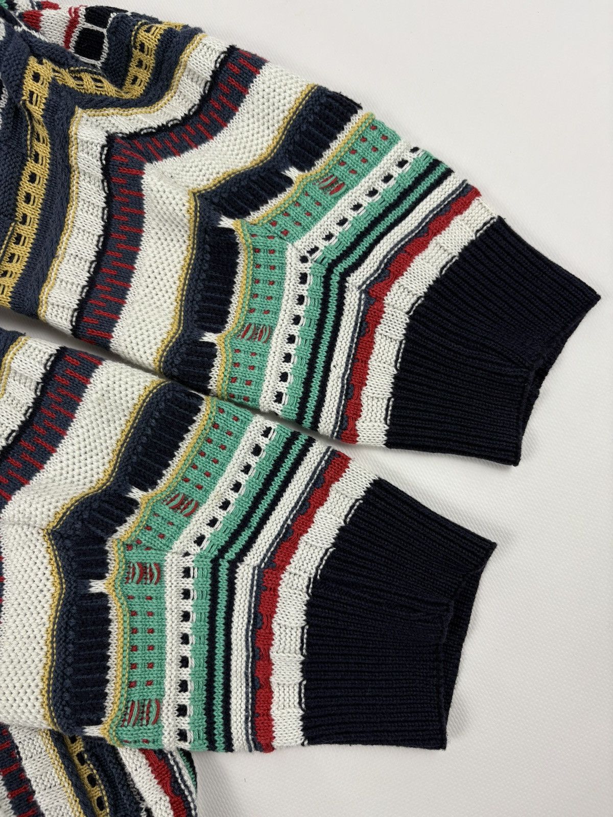 Coogi Rare 80's Archive Hand Knit Cardiagn Biggie Cosby Cable Pullover Jumper Sweater Jacket Size US L / EU 52-54 / 3 - 24 Thumbnail