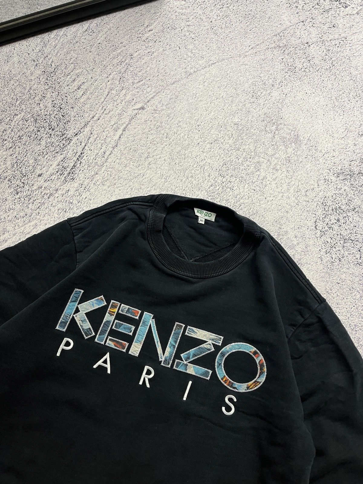 Kenzo × Other Kenzo Paris Big Embroidered Logo Sweatshirt Size M / US 6-8 / IT 42-44 - 5 Thumbnail
