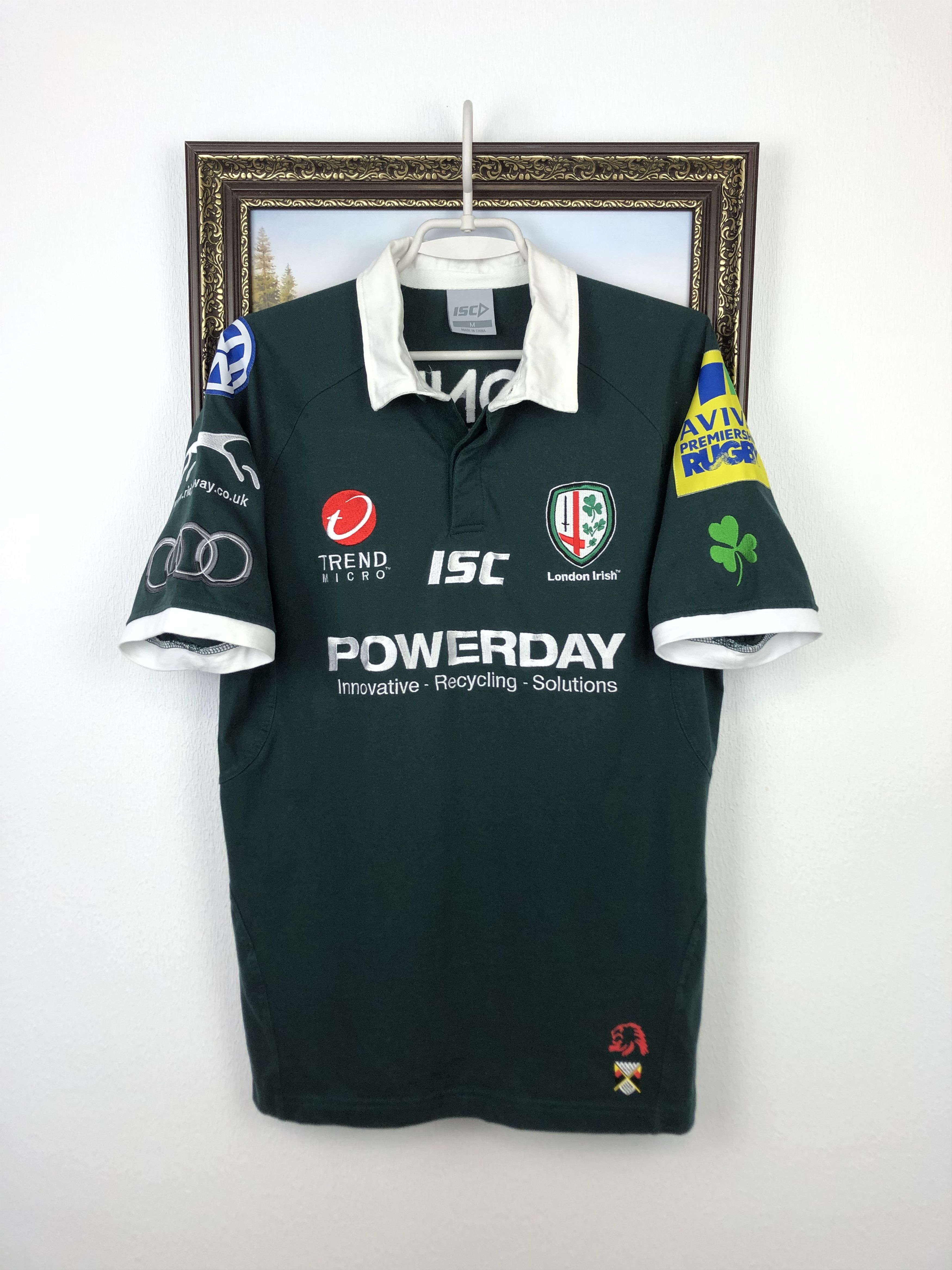Vintage ISC London Irish Rugby Union Jersey Shirt Tee