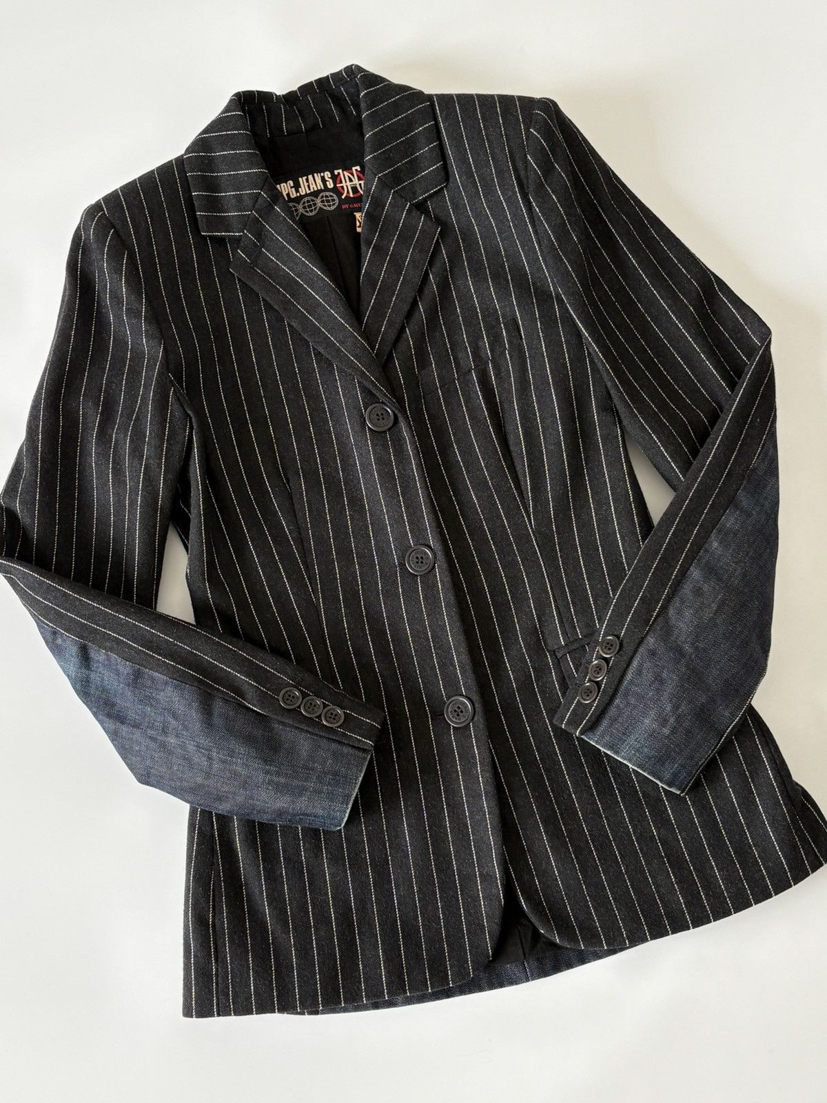 Jean Paul Gaultier Jean Paul Gaultier Jeans Tailored Blazer Striped Wool Denim Size M / US 6-8 / IT 42-44 - 11 Thumbnail