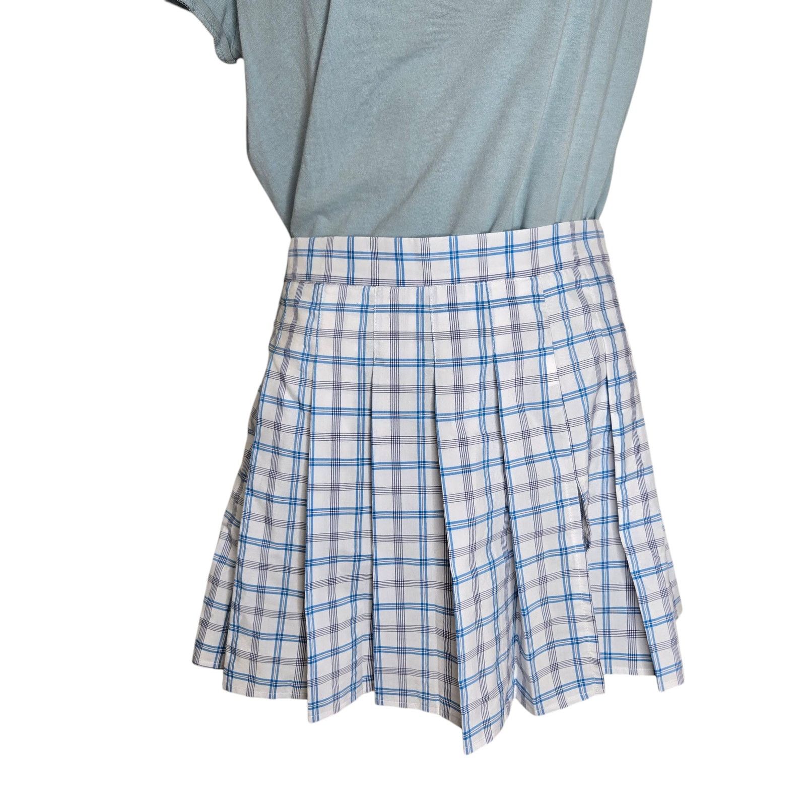 Shein Shein Womens Plaid Pleated Mini Skirt Medium Size 6 Anime Size 28" / US 6 / IT 42 - 2 Thumbnail
