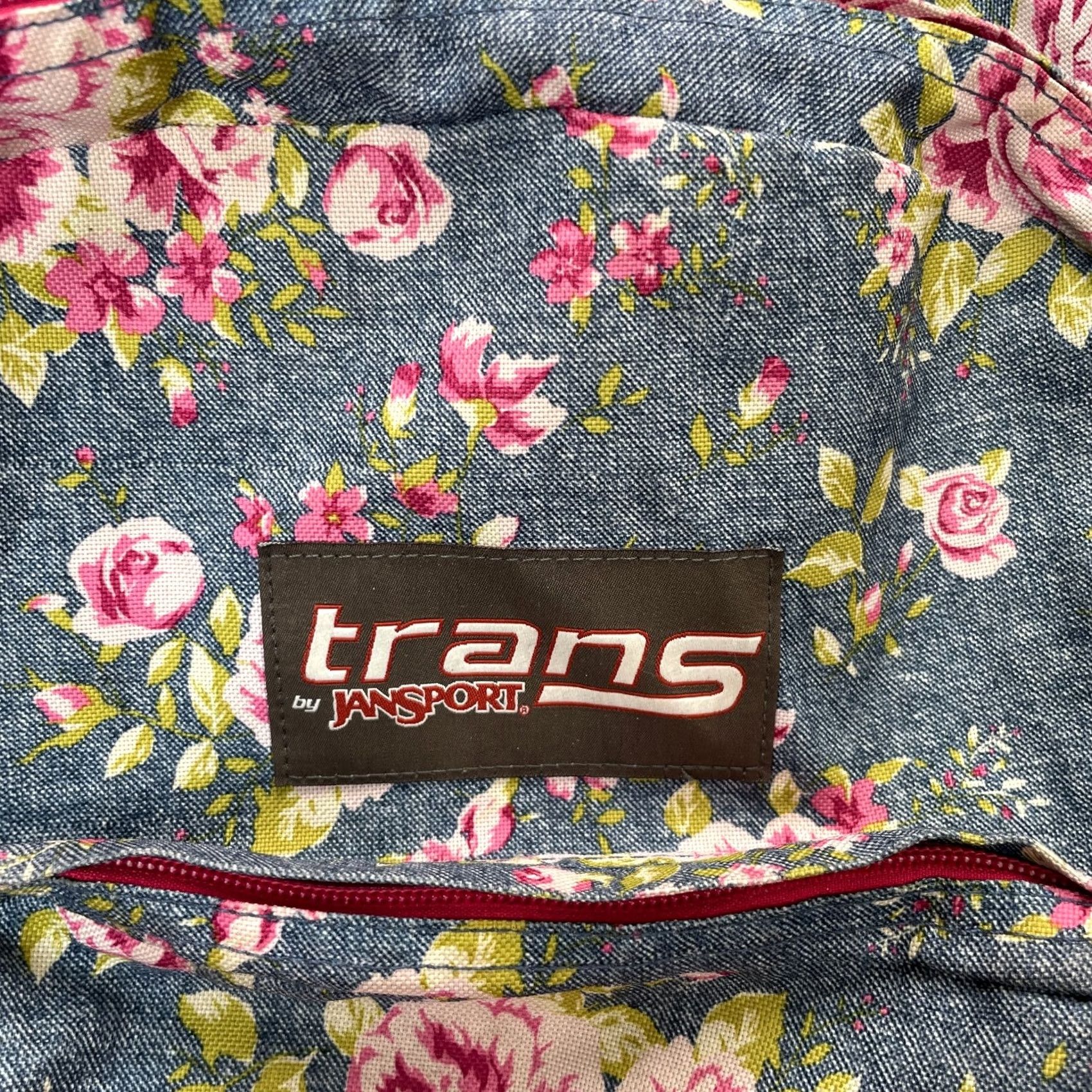 Jansport Jansport Backpack Womens Blue Floral School Adjustable Strap Canvas Zip Bag Size ONE SIZE - 3 Thumbnail