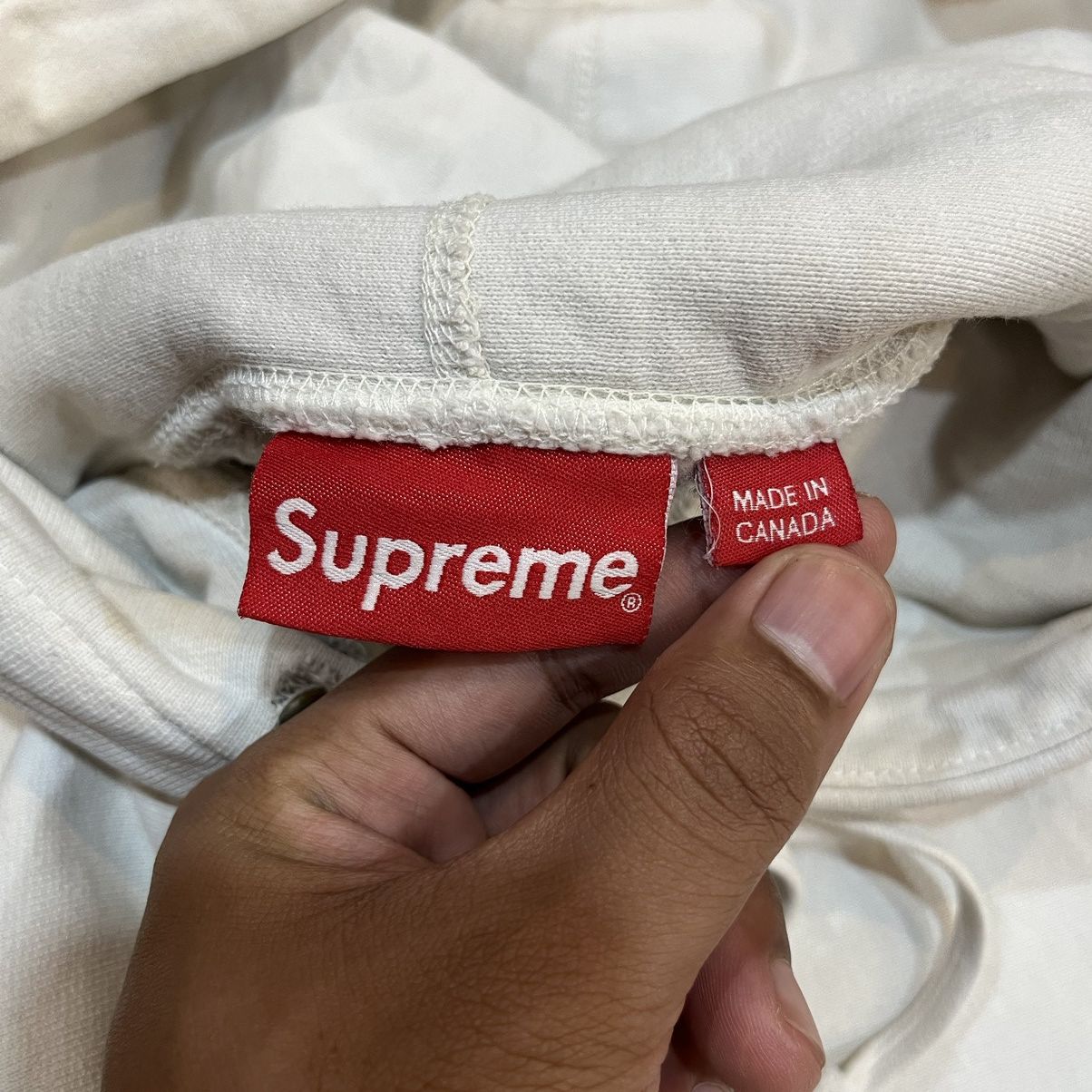 Supreme SUPREME Compact Logo Hooded Sweatshirt White Size US M / EU 48-50 / 2 - 7 Thumbnail