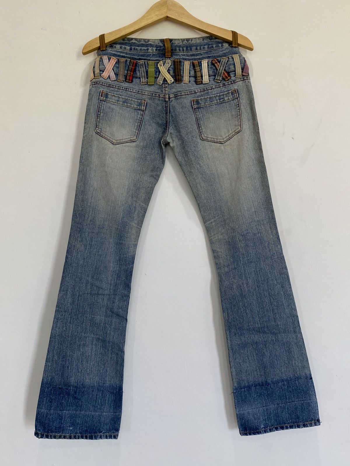 GOSTAR DE FUGA × If Six Was Nine × Japanese Brand double waist flare ifsx style jeans pant clef de sol Size US 28 / EU 44 - 12 Thumbnail