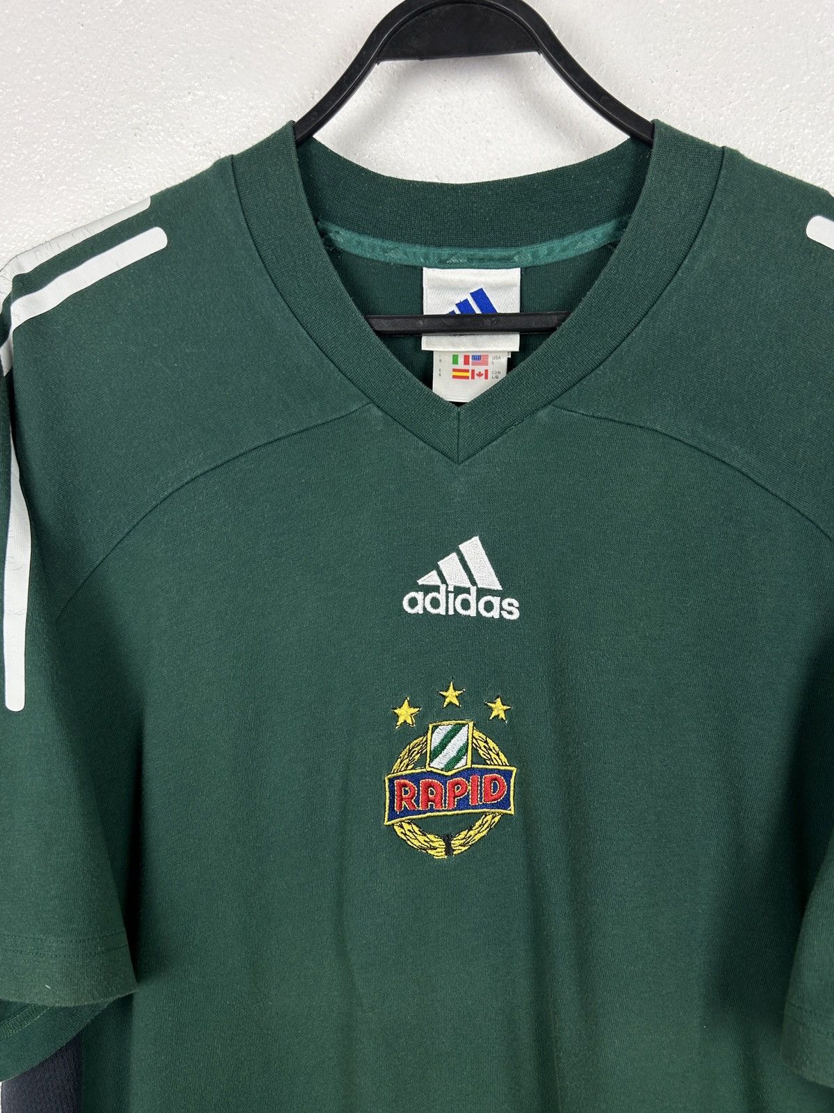Adidas 00s Vintage Adidas SK Rapid Wien 2002/03 Training Shirt Size US L / EU 52-54 / 3 - 2 Thumbnail