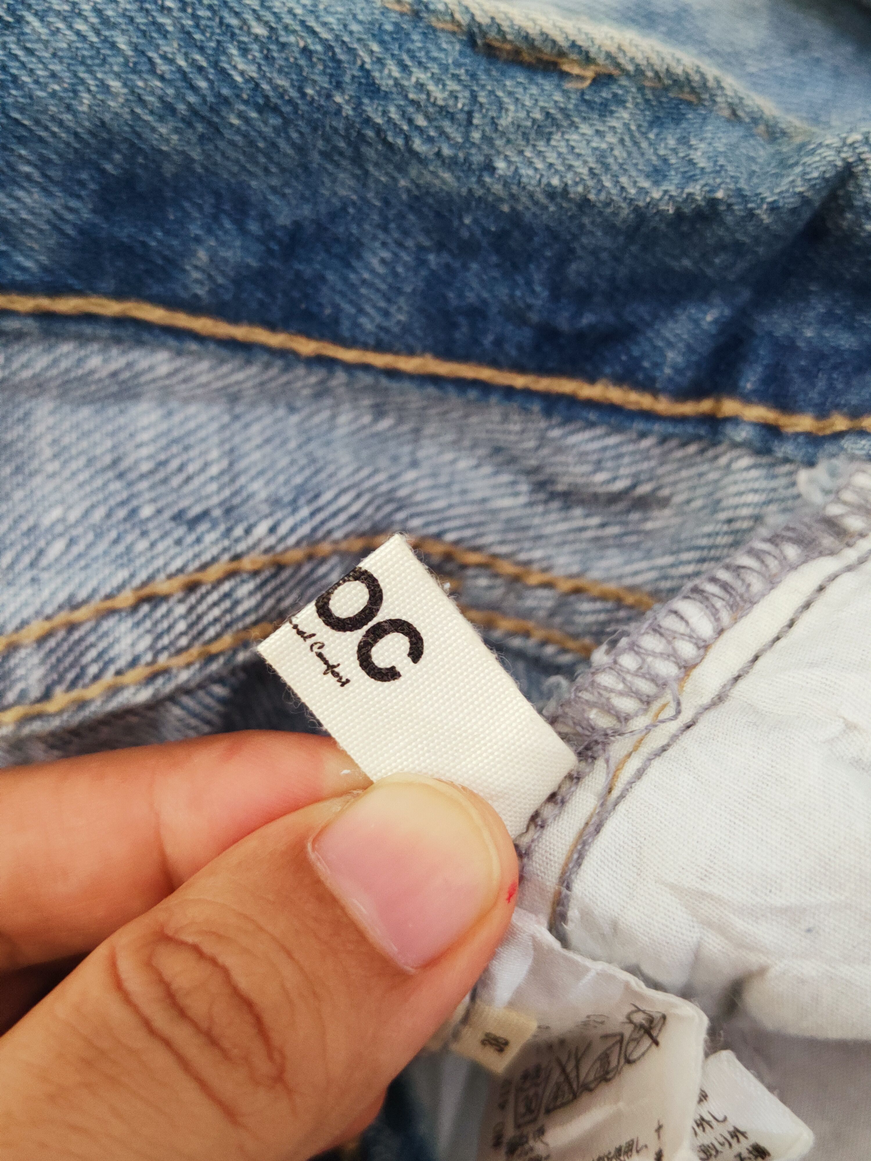 Japanese Brand OZOC Blue patchwork Distressed Ripped Jeans #W601 Size 30" / US 8 / IT 44 - 14 Thumbnail