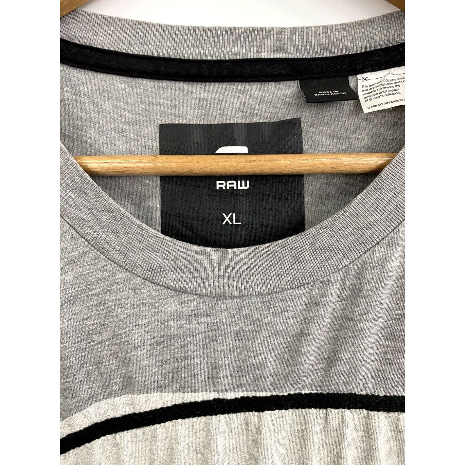 G-Star G Star Raw Big logo t-shirt Mens XL Grey Retro Logo Shirt Size US XL / EU 56 / 4 - 5 Thumbnail
