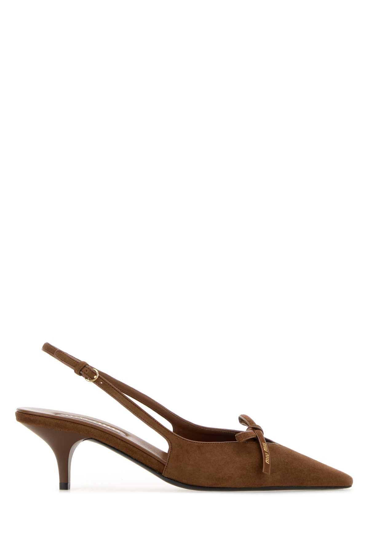 Miu Miu Brown Suede Pumps Size US 8 / IT 38 - 1 Thumbnail