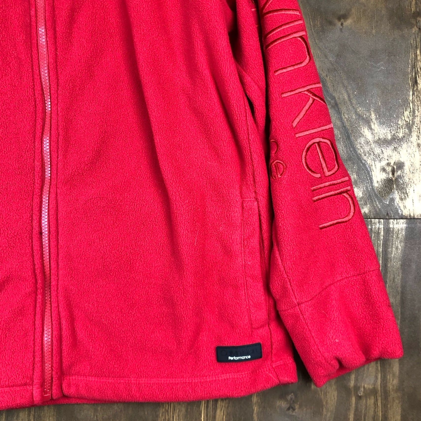 Calvin Klein Calvin Klein Womens Full Zip Performance Fleece Sweater Red Large Jacket Casual Athleisure Size L / US 10 / IT 46 - 4 Thumbnail