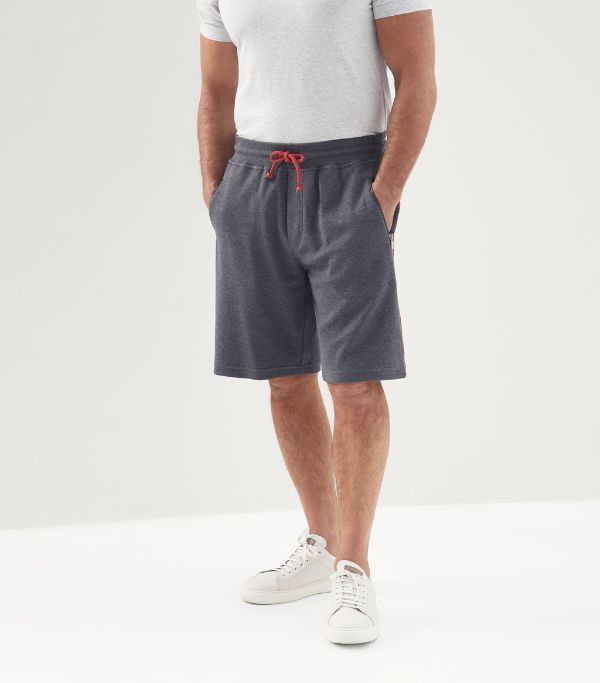 image of Brunello Cucinelli O1W1Db10524 Bermuda Shorts In Silver, Men's (Size 28)