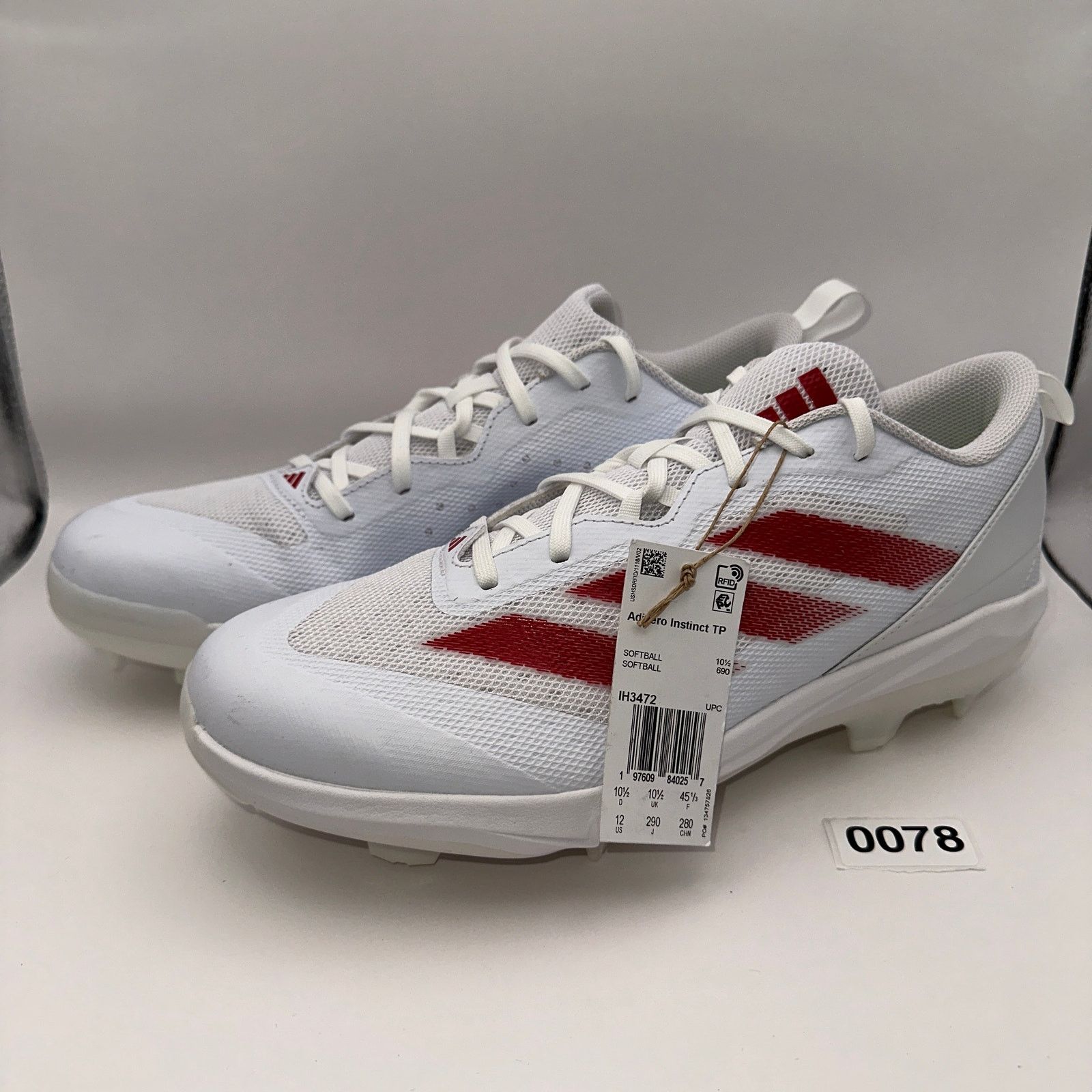 Adidas Adidas Adizero Instinct TP IH3472 White/Red Size 12 Size US 12 / EU 45 - 1 Thumbnail