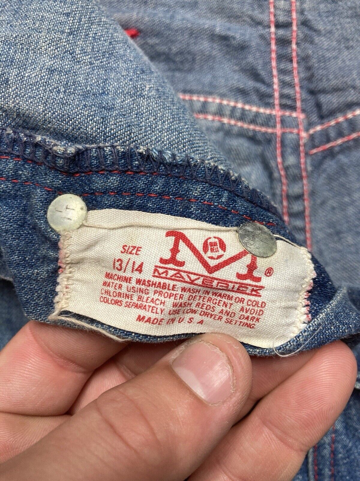 Vintage 70s cutoff jeans shorts daisy dukes maverick blue 13/14 30 Size 30" / US 8 / IT 44 - 7 Thumbnail