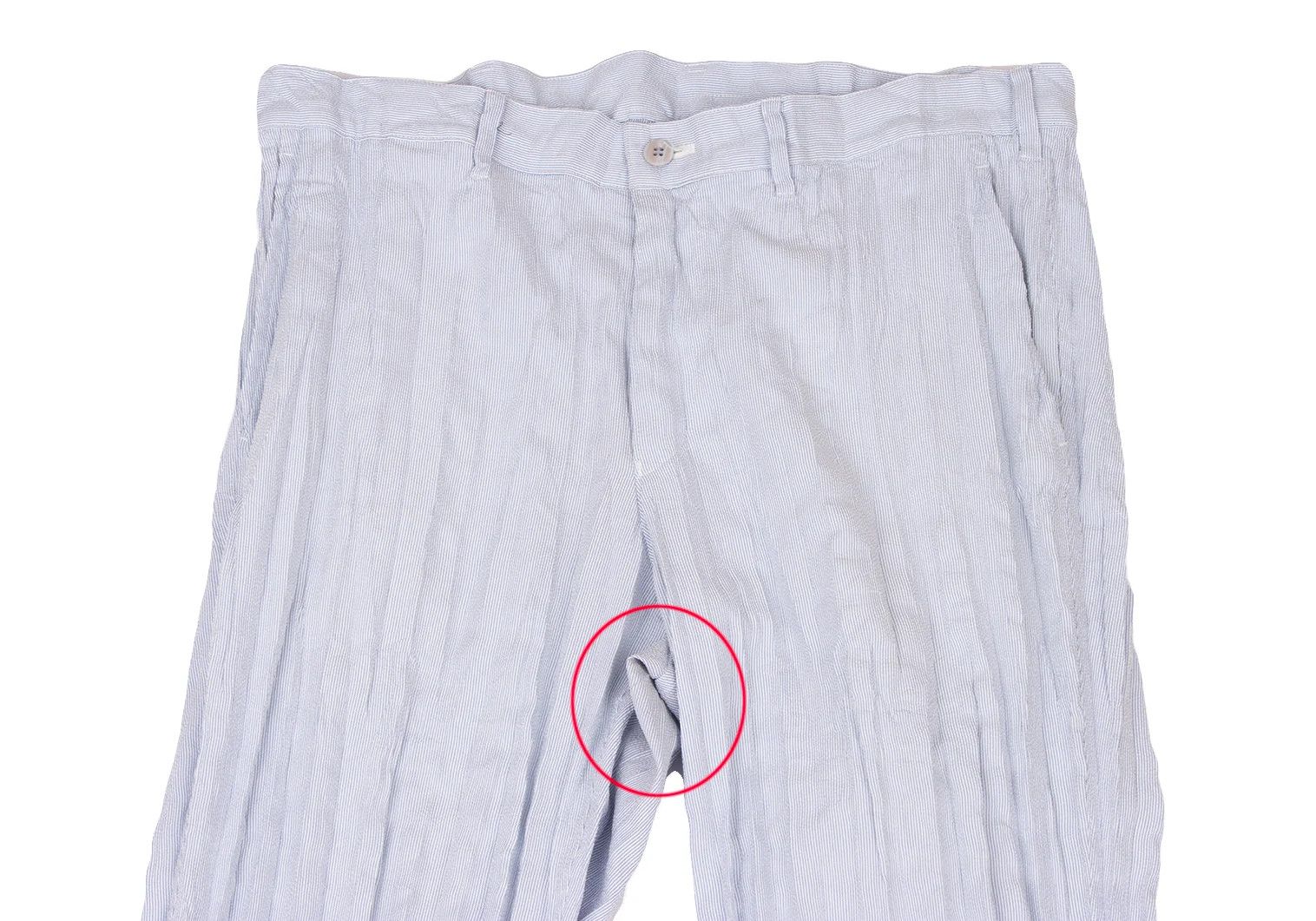 Issey Miyake Pleated Stripe Pants in Blue and White Size US 30 / EU 46 - 2 Thumbnail