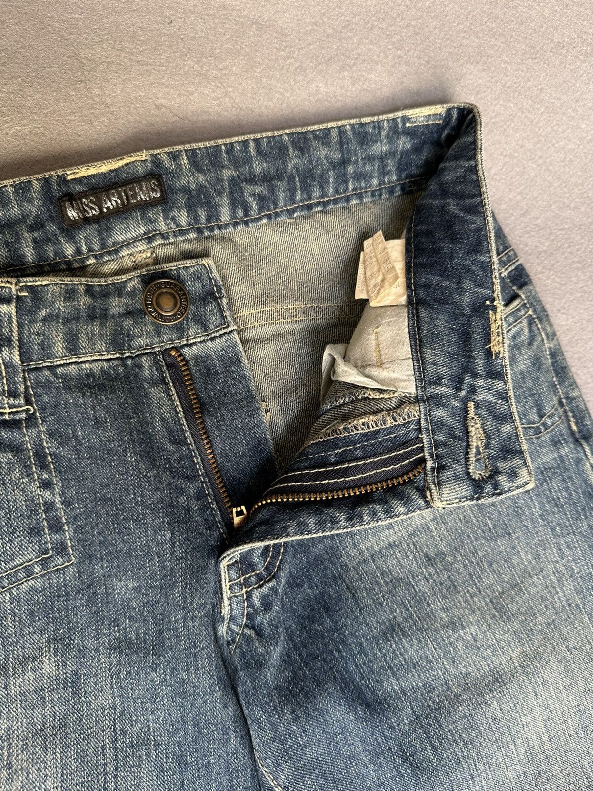 Japanese Brand FLARE Miss Artemis Tribal Design Low Rise Denim Size US 28 / EU 44 - 14 Thumbnail