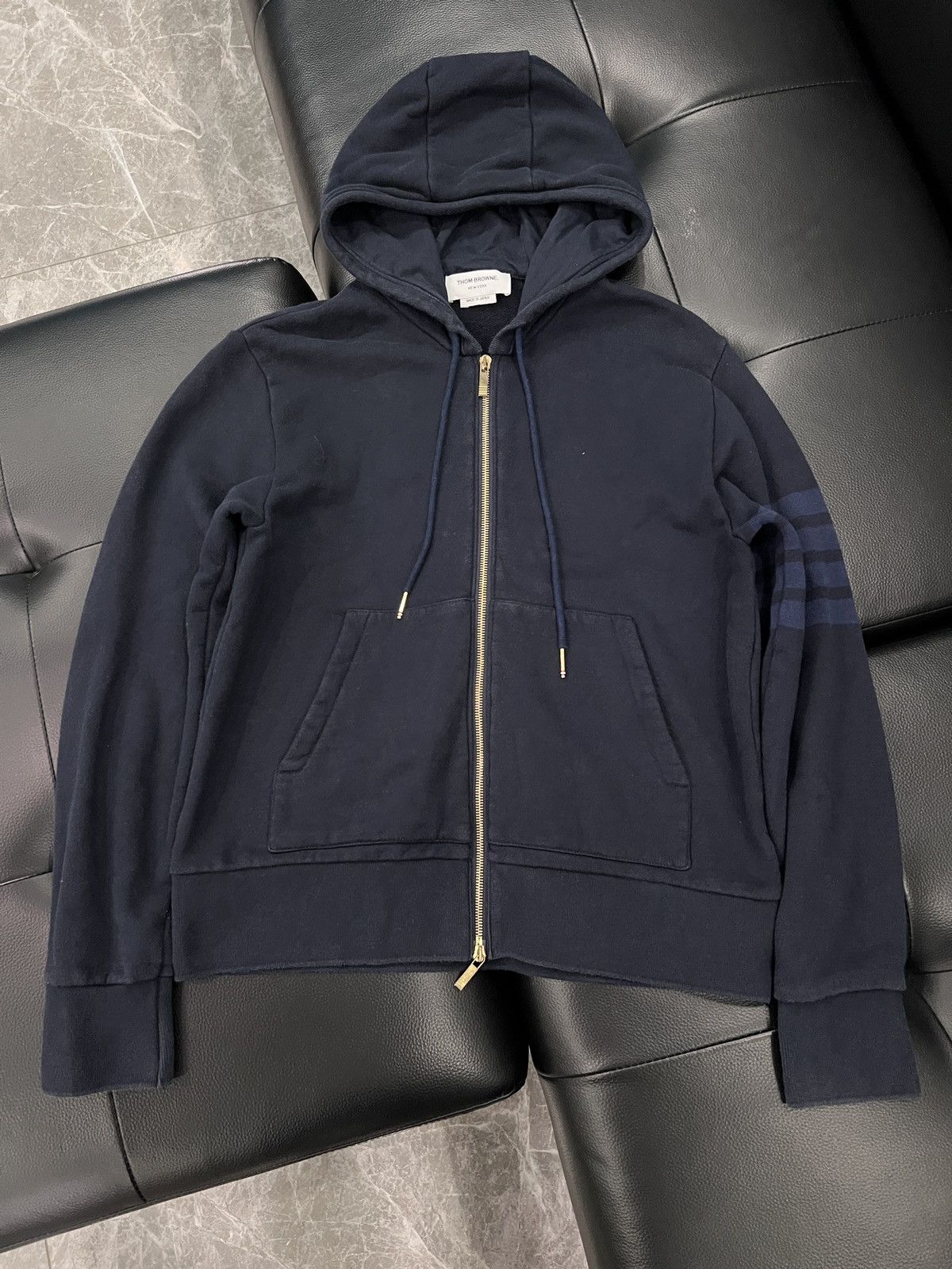 Thom Browne Thom Browne Stripe Zip Hoodie Size US M / EU 48-50 / 2 - 1 Thumbnail