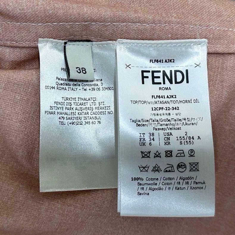 Fendi Fendi Logo Print Short Sleeve Shirt Size M / US 6-8 / IT 42-44 - 5 Thumbnail