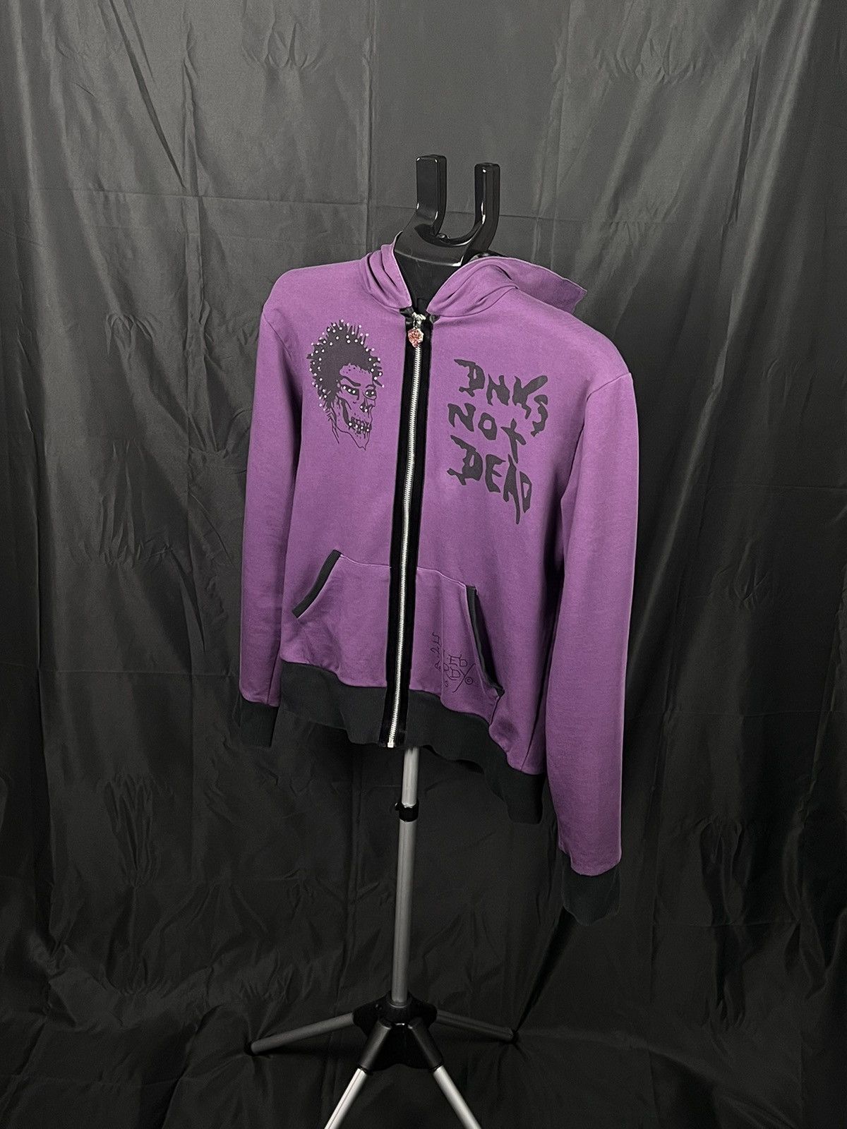 Christian Audigier 🔴 Vintage Ed Hardy hoodie punks not dead sweatshirt Audigier Size L / US 10 / IT 46 - 1 Thumbnail